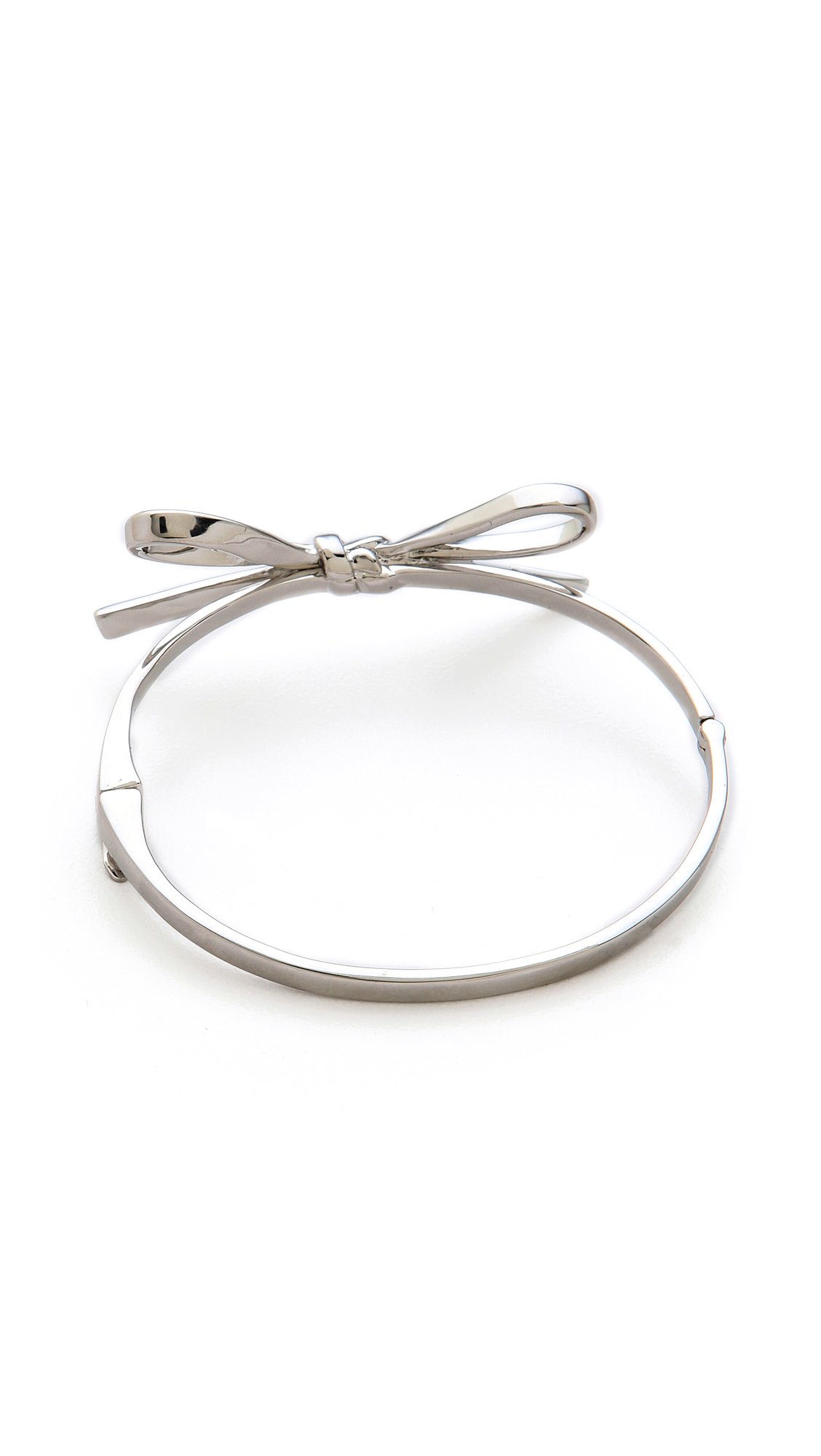 Kate Spade Skinny Mini Bow Bangle Bracelet in Metallic | Lyst