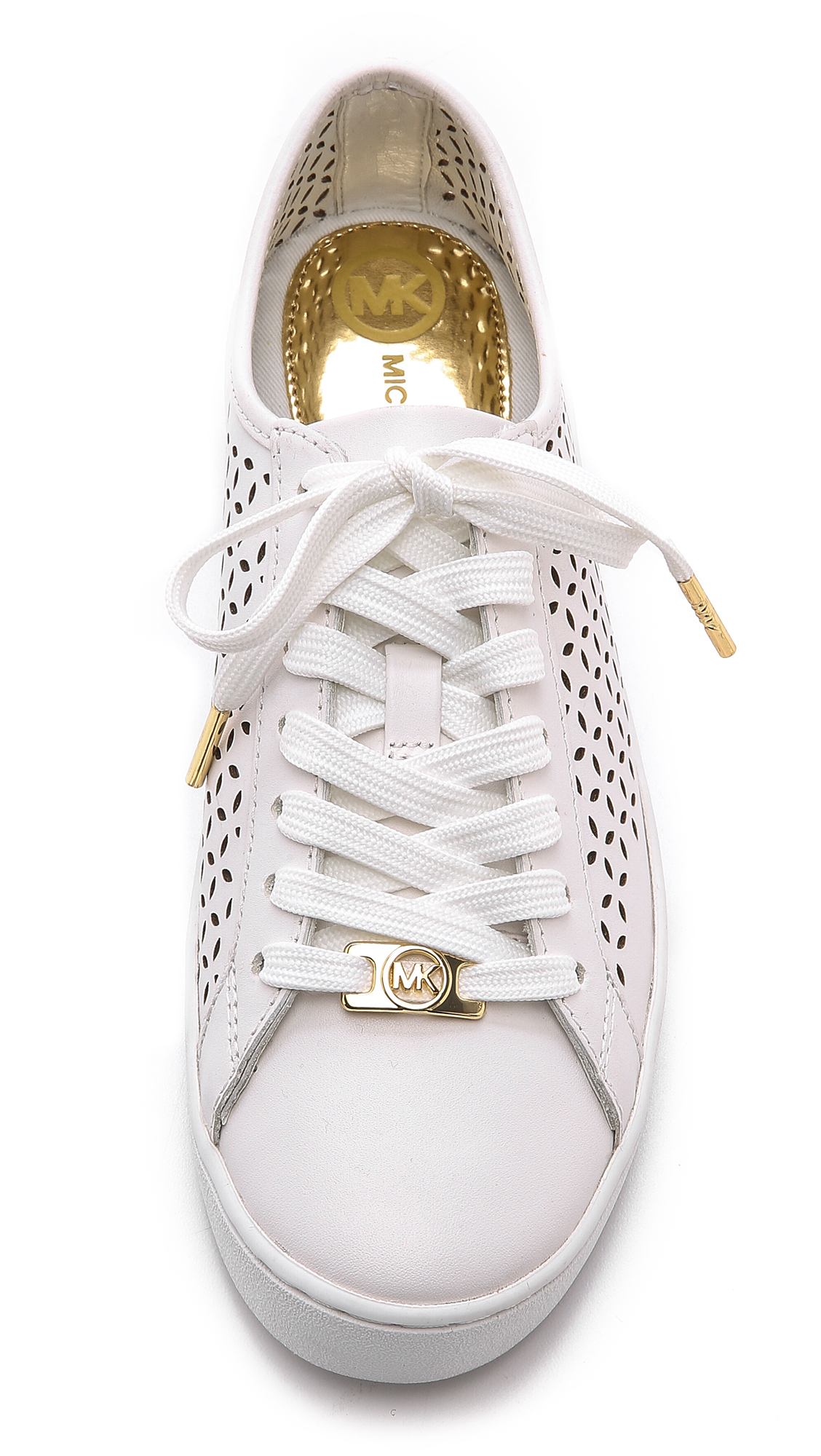 MICHAEL Michael Kors Olivia Lace Up Sneakers - Optic White | Lyst