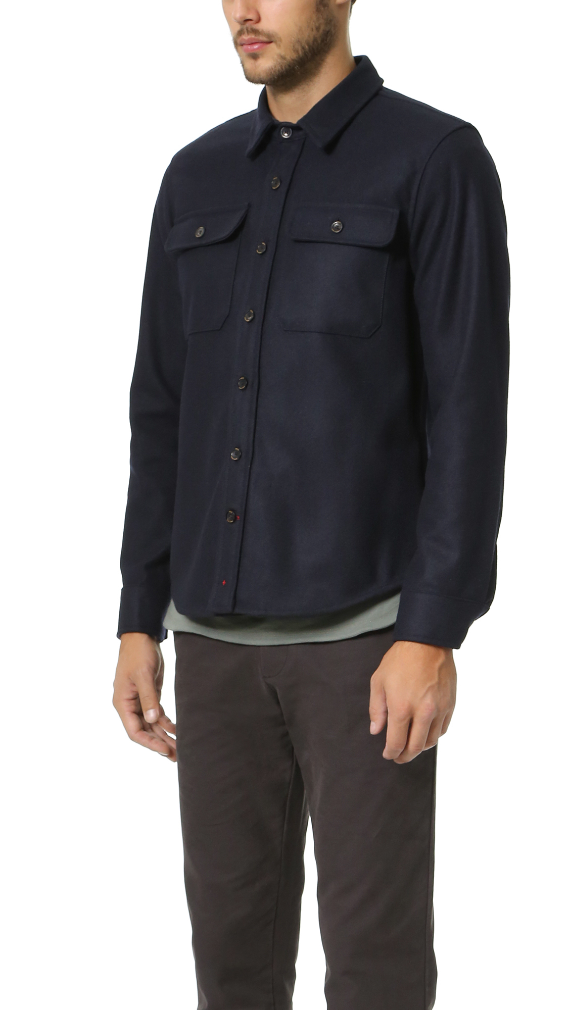 Lyst - Apolis Wool Cpo Jacket in Blue for Men