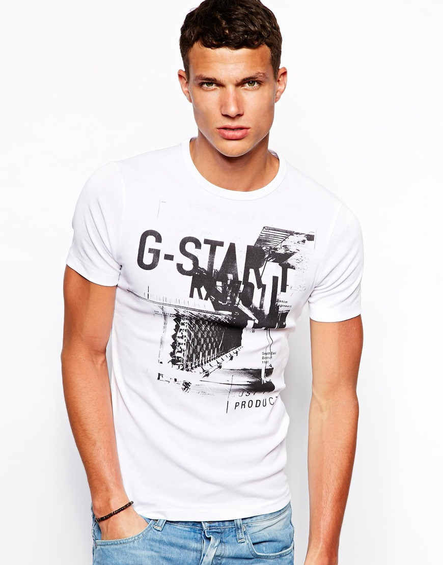 g star white shirt