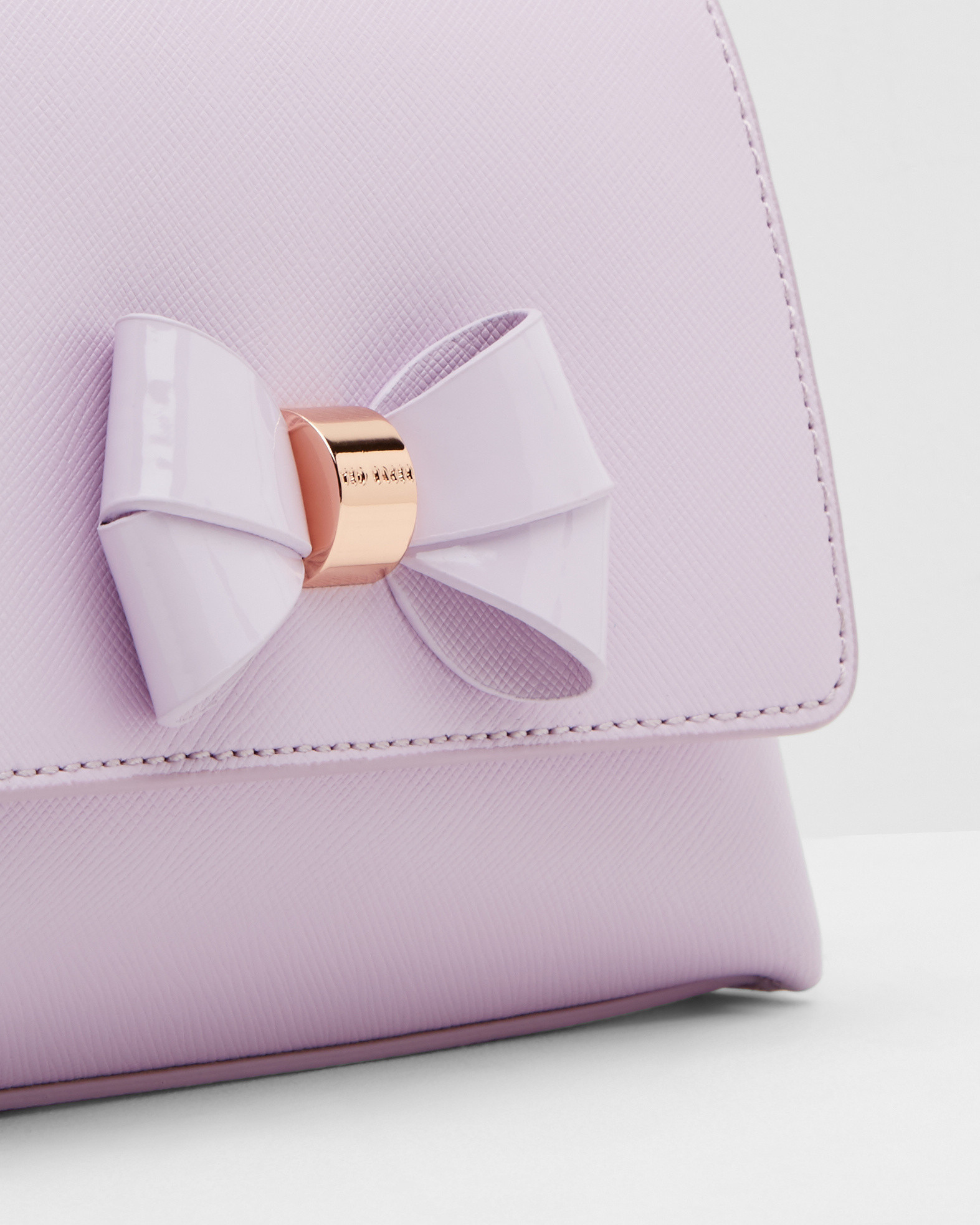 Ted Baker Bow Detail Leather Crossbody Bag in Lilac (Purple) | Lyst