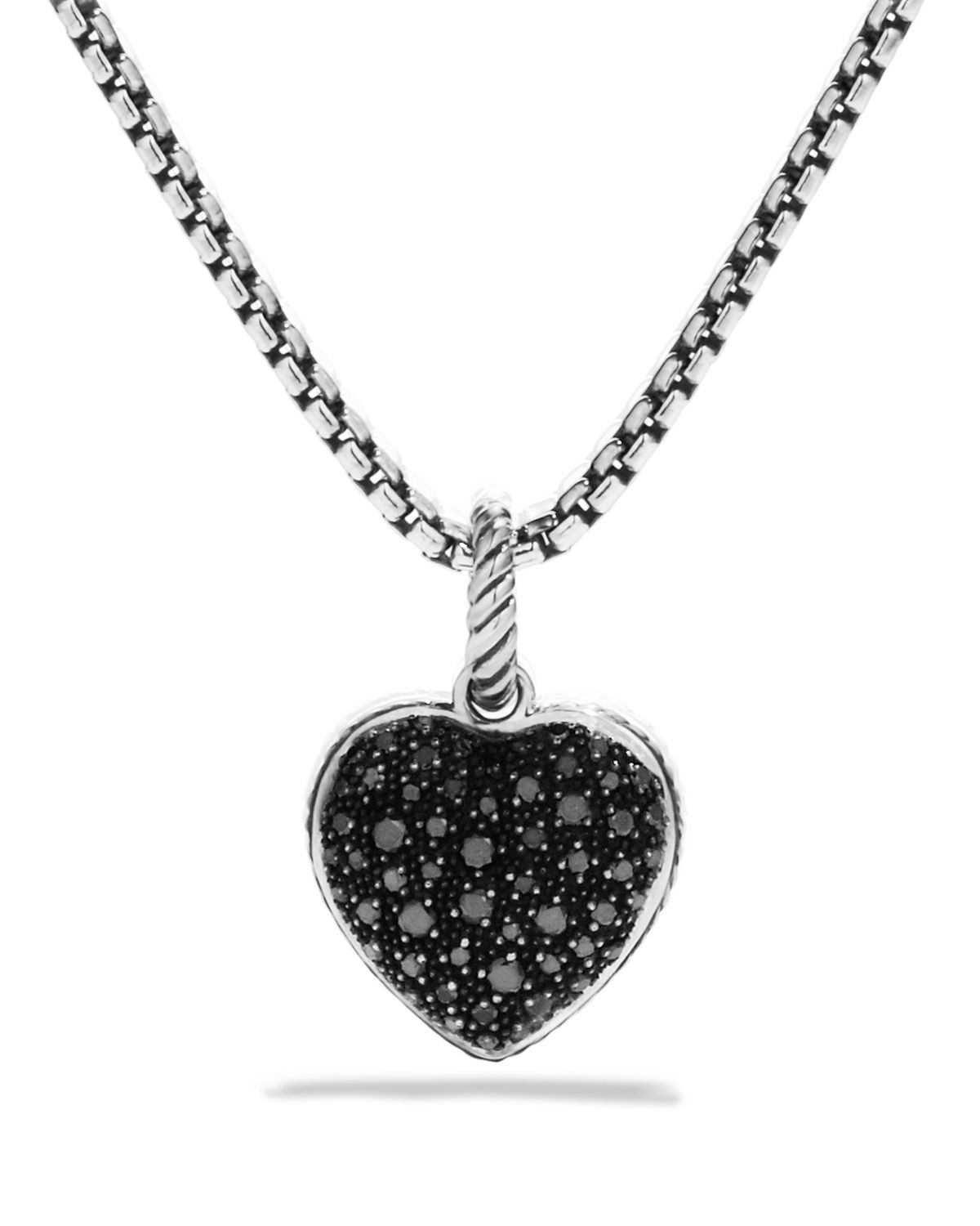 David Yurman Midnight Mélange Heart Pendant With Black Diamonds In Gallery