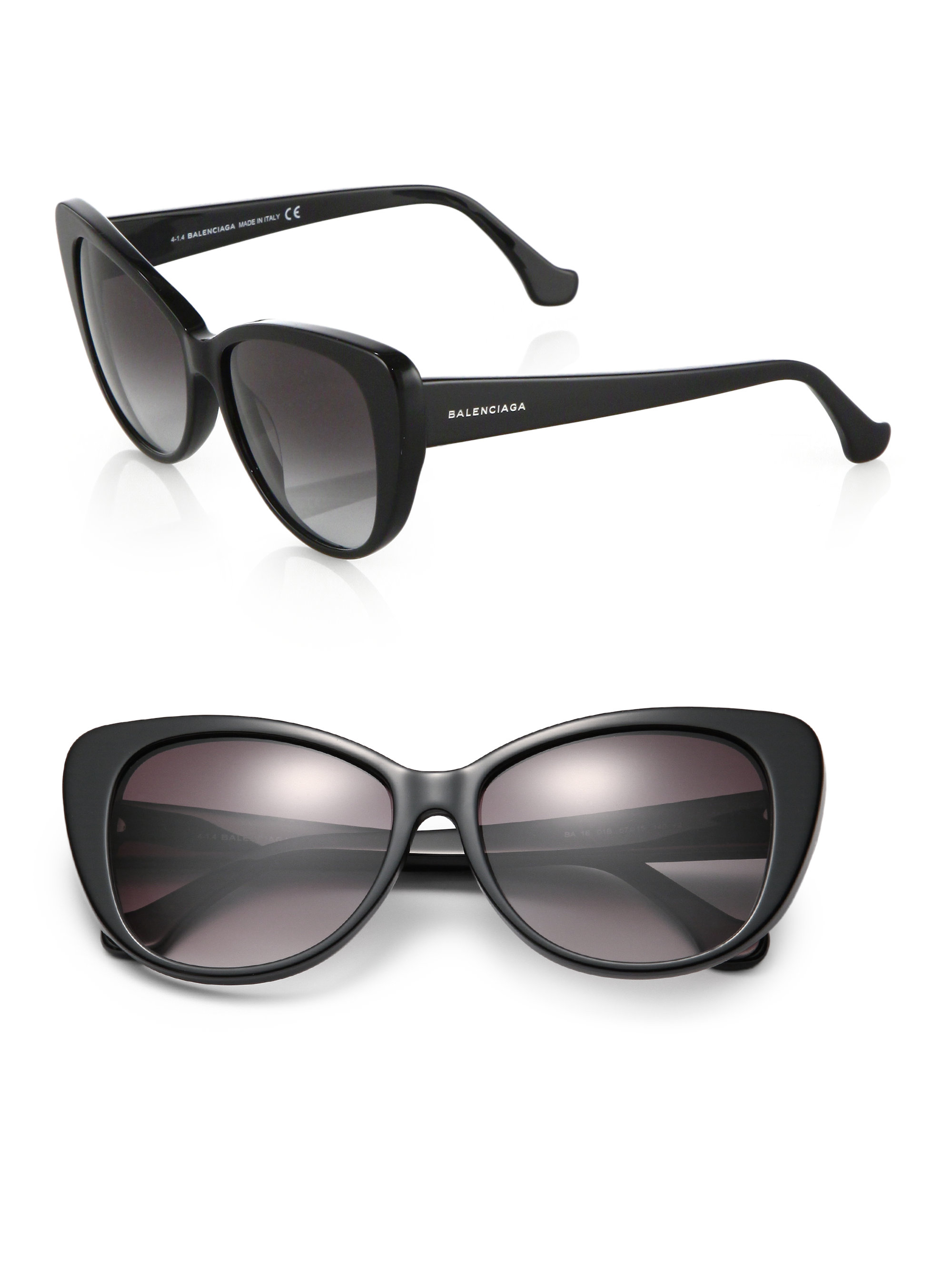 Balenciaga 57mm Cat's-eye Sunglasses in Black - Lyst