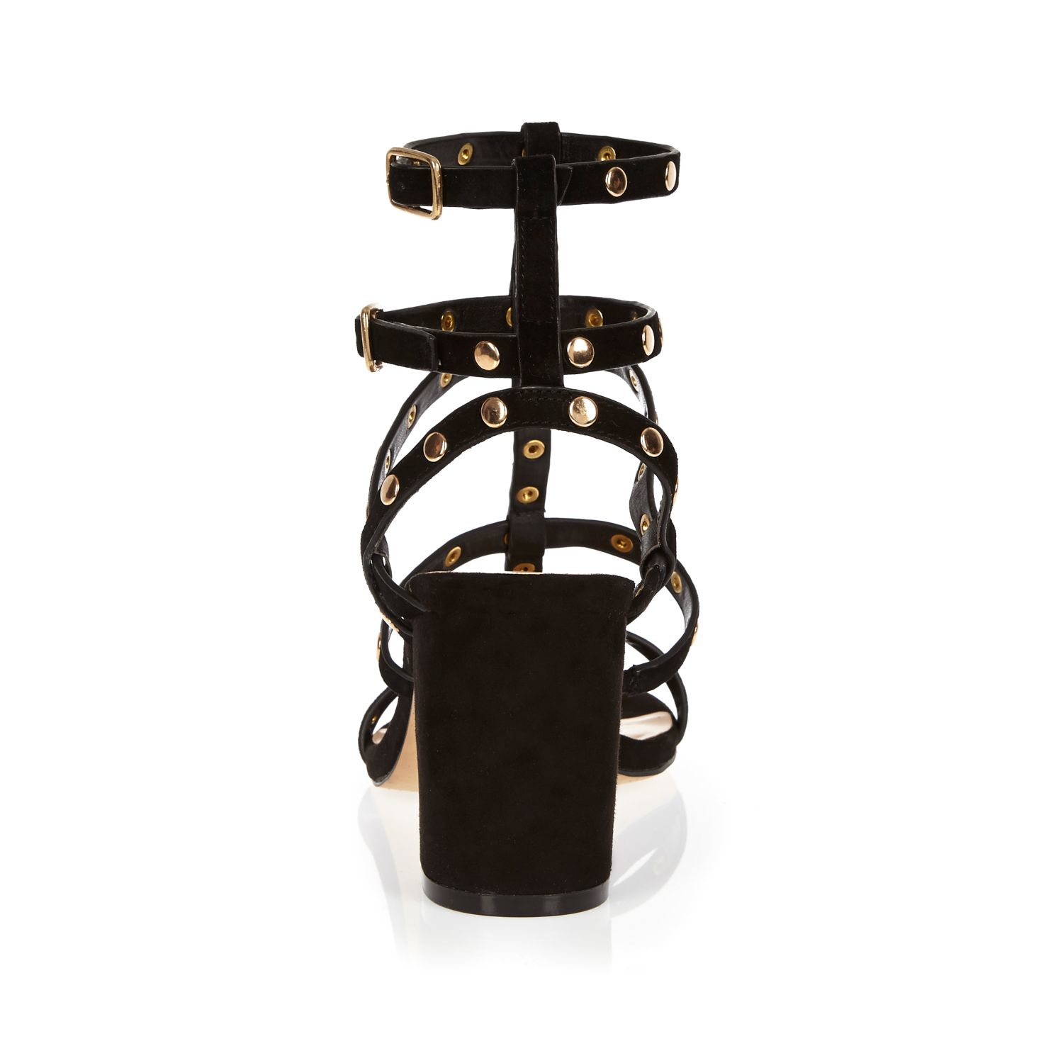 Black Studded Heels River Island Black Studded Heels River Island