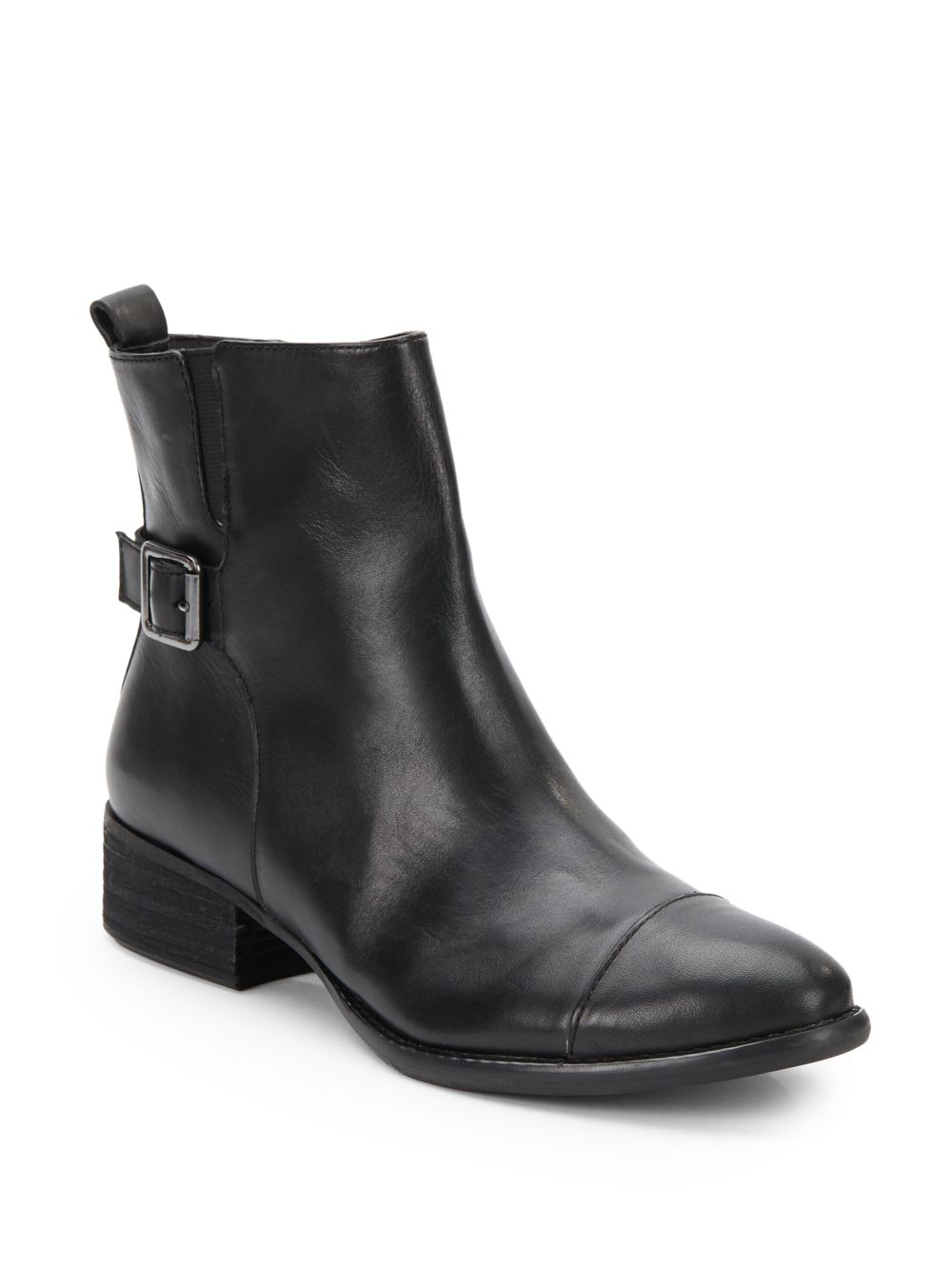 Donald j pliner Plata Leather Ankle Boots in Black | Lyst