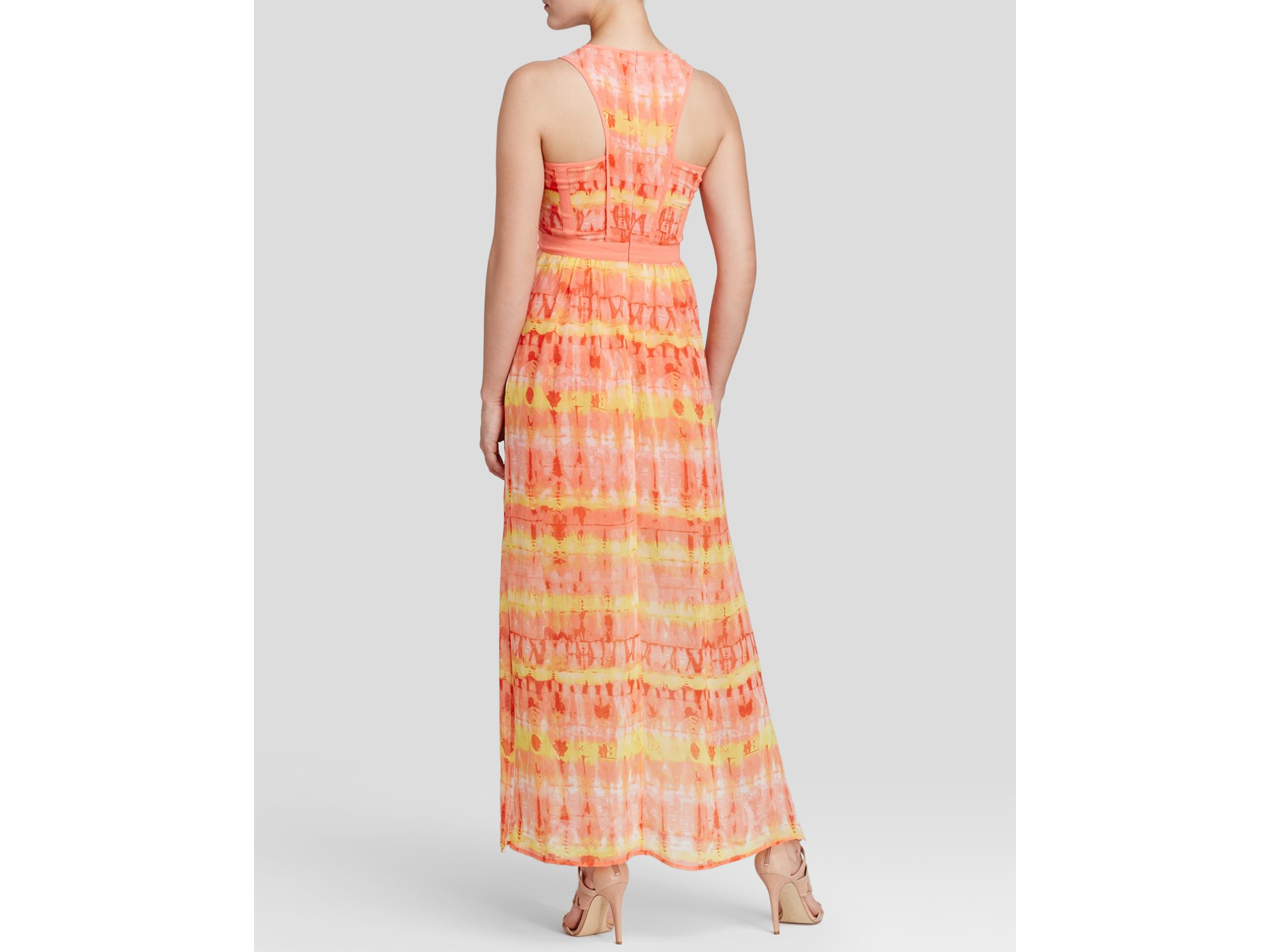 calvin klein yellow tie dye dress