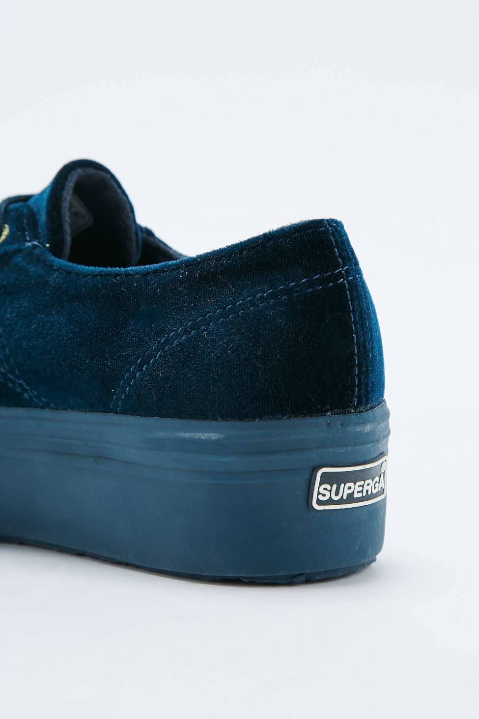 superga 2790 black velvet flatform trainers