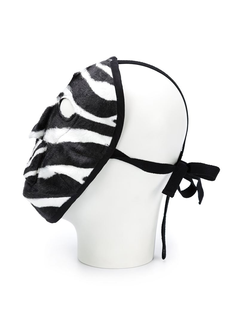 Comme des Garçons Zebra Pattern Face Mask in Black for Men | Lyst