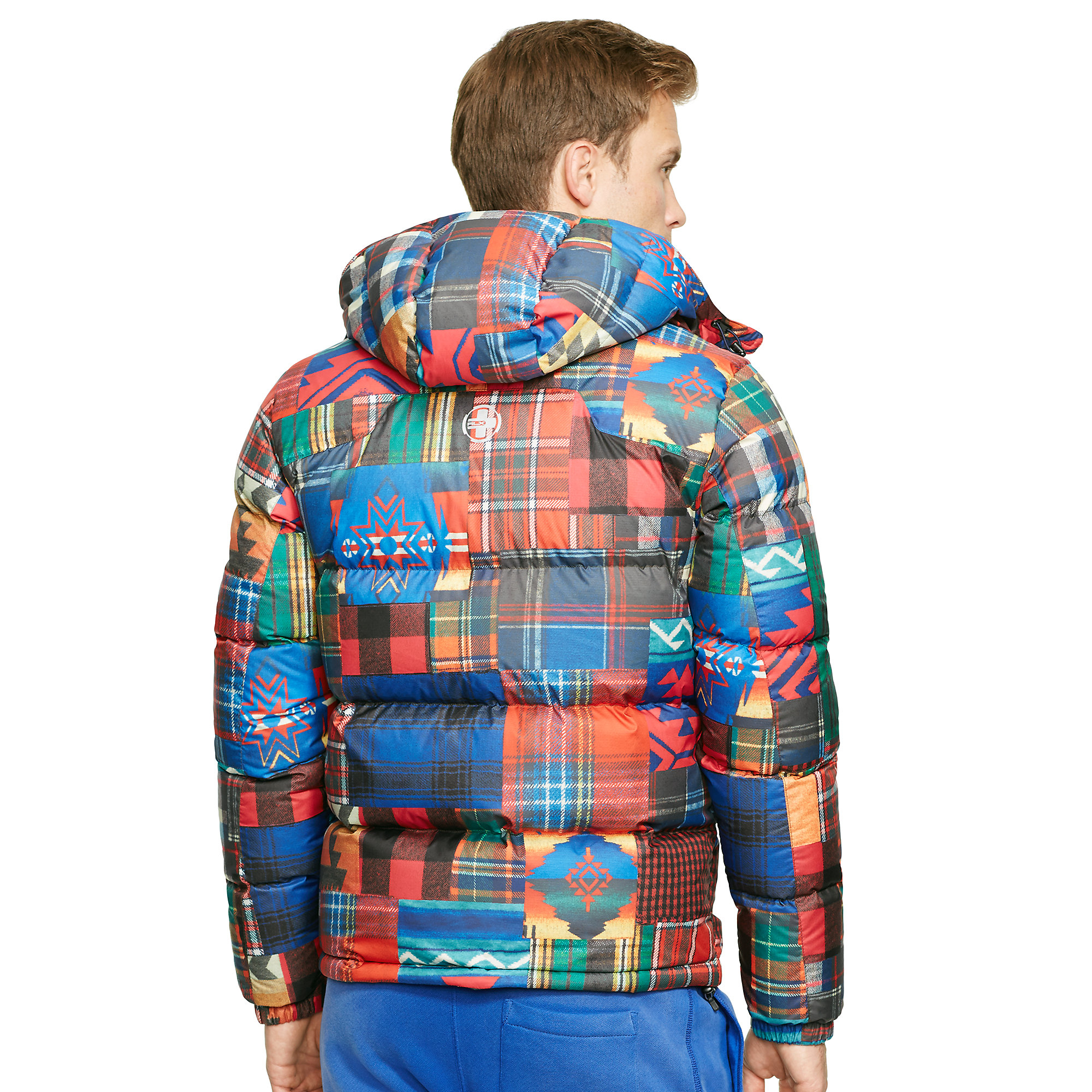 polo ralph lauren patchwork ripstop down jacket