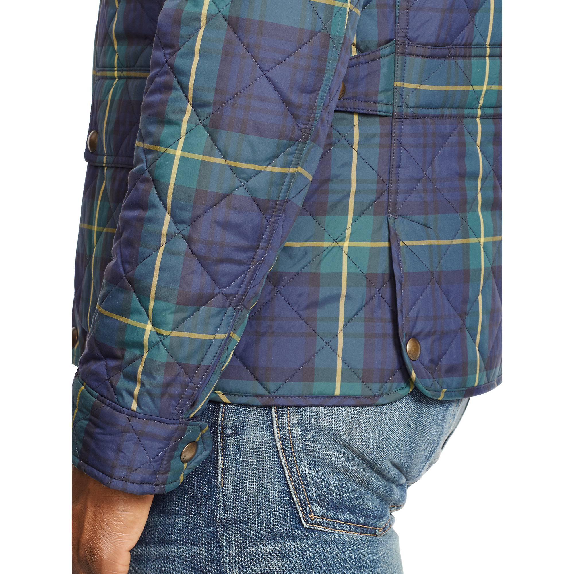 Polo Ralph Lauren Quilted Tartan Jacket in Blue for Men Lyst