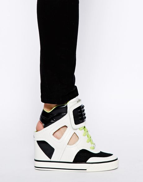 dkny active wedge sneaker dkny active gracie cut out leather wedge trainers in white dkny active wedge sneaker dkny active gracie cut out leather wedge trainers in white