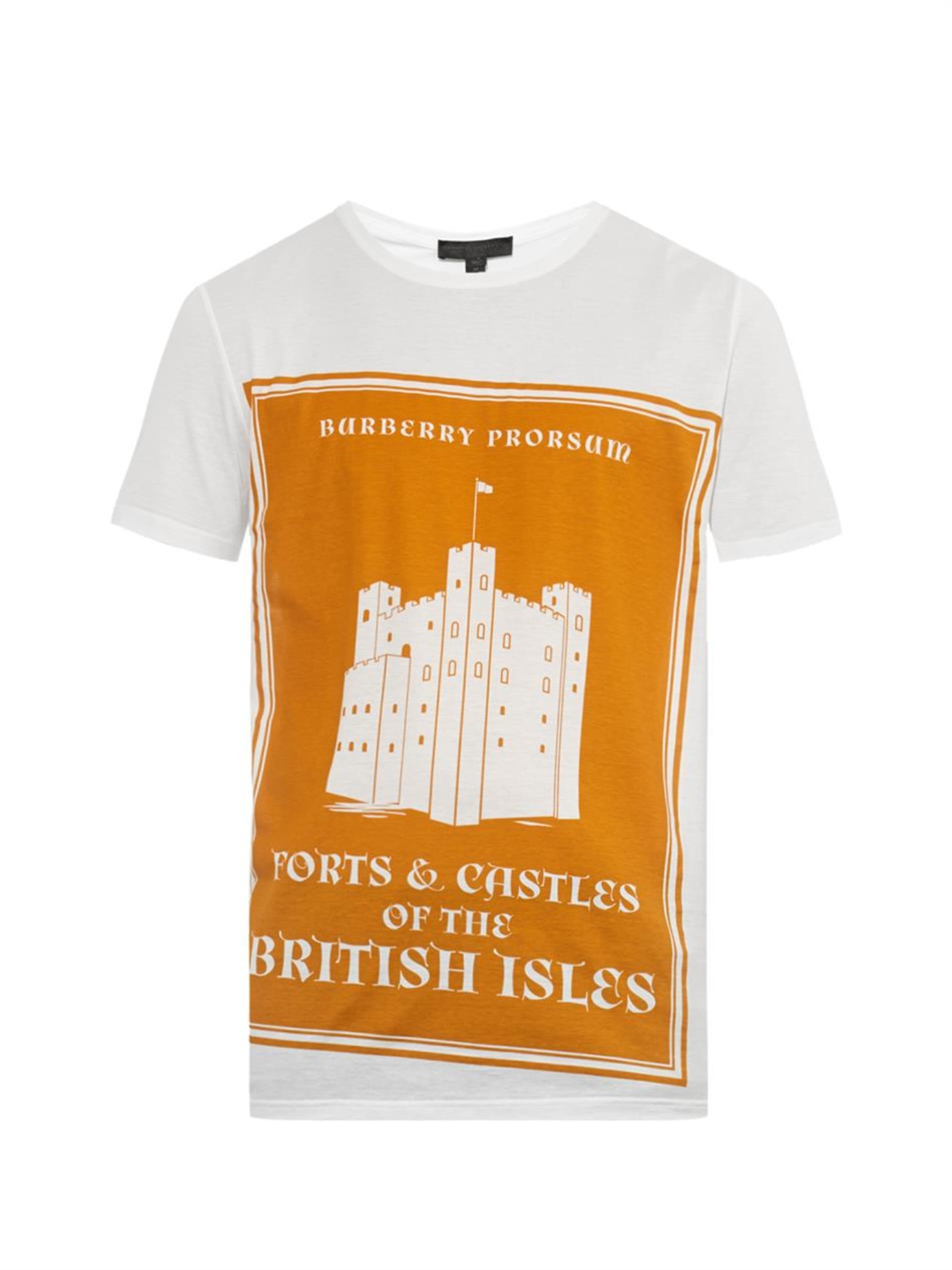 Burberry Prorsum Book Cover-Print T-Shirt in White (Orange) for Men - Lyst