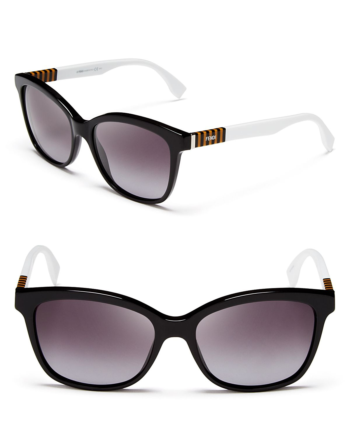 Fendi Oversized Cat Eye Sunglasses in Black (Black/Gray Gradient) Lyst