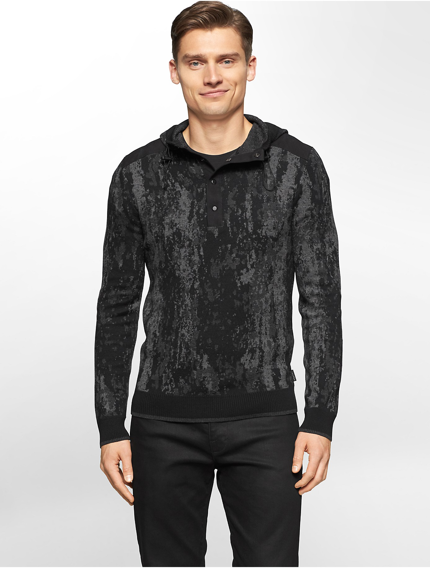 calvin klein camouflage coats & jackets