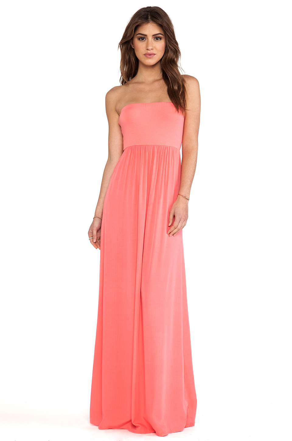 Splendid Strapless Maxi Dress in Pink | Lyst
