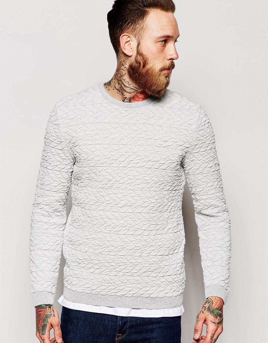 mens quilted jumper