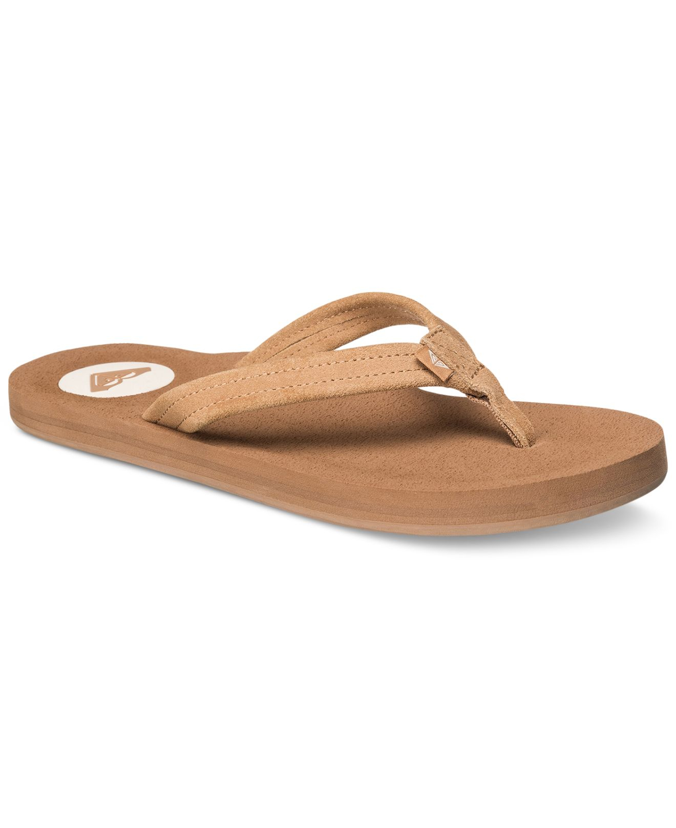 roxy brown flip flops