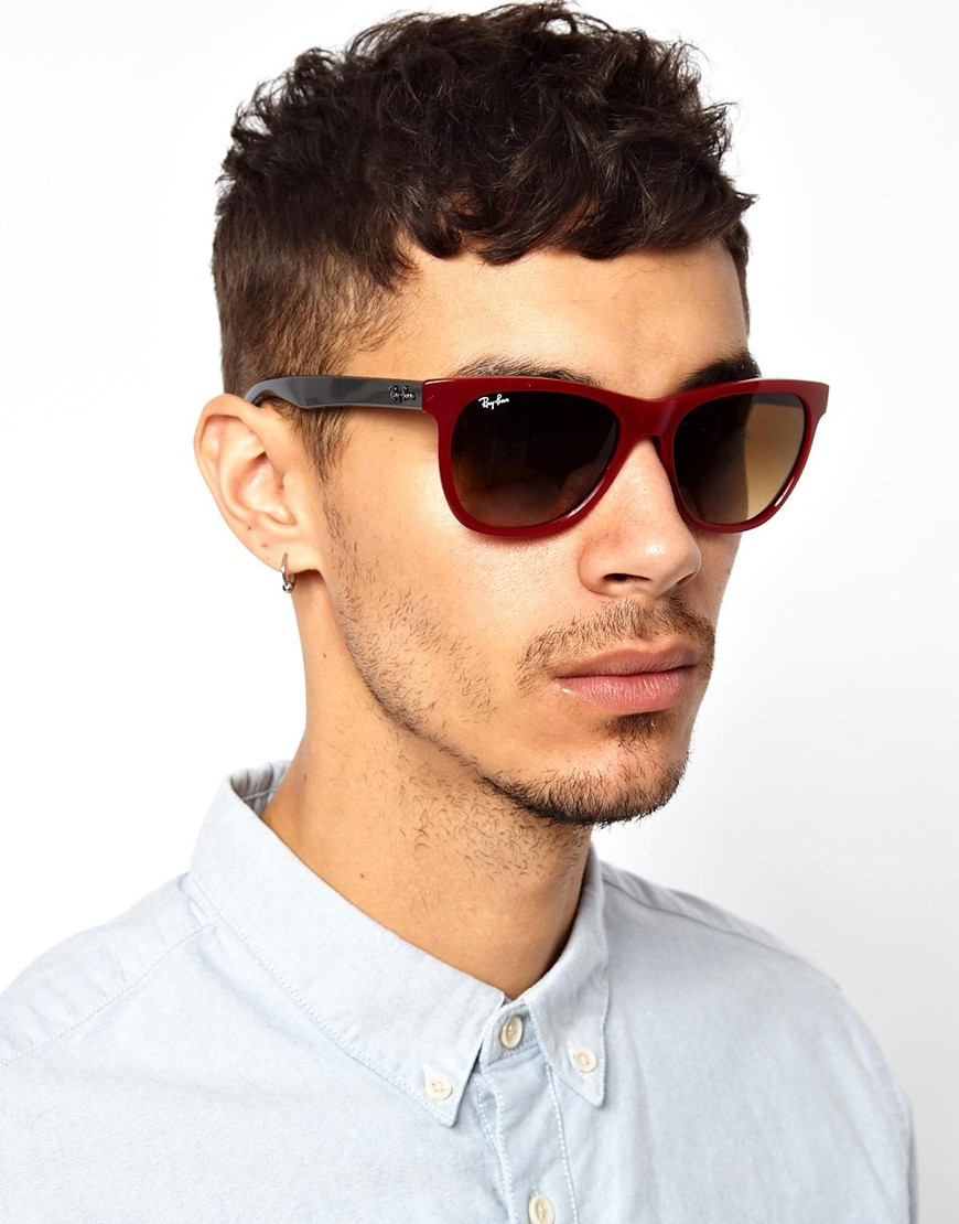 red ray ban wayfarer sunglasses