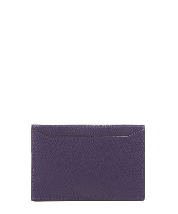 Prada Purple Saffiano Leather Card Holder in Purple | Lyst  