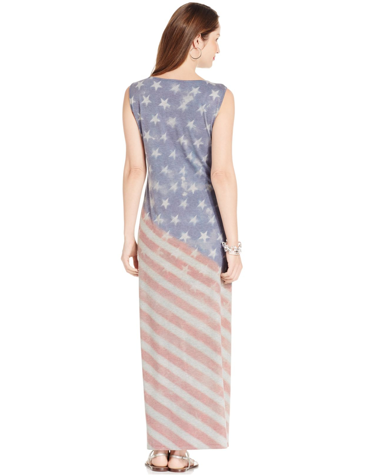 Flag print dress