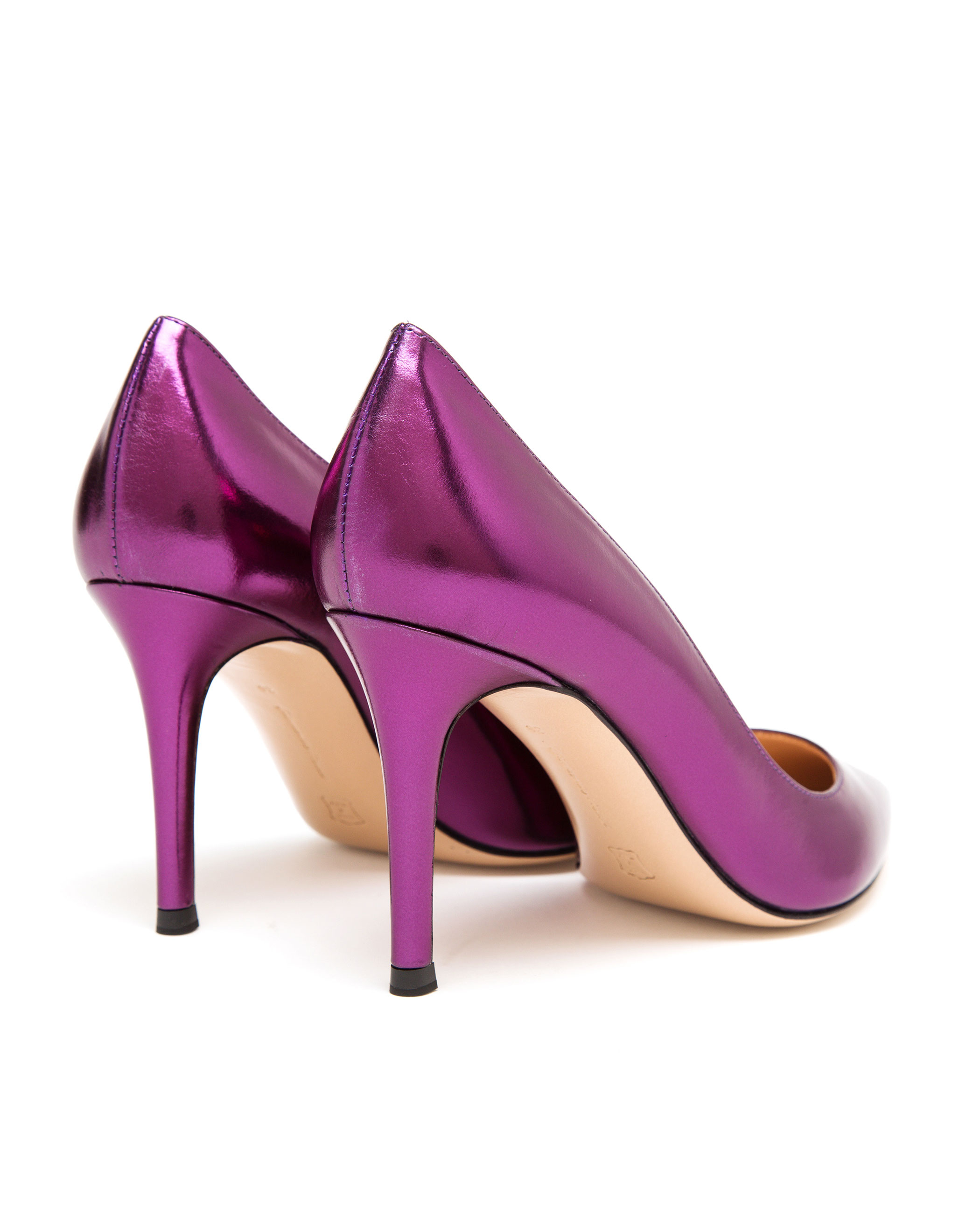 metallic purple heels