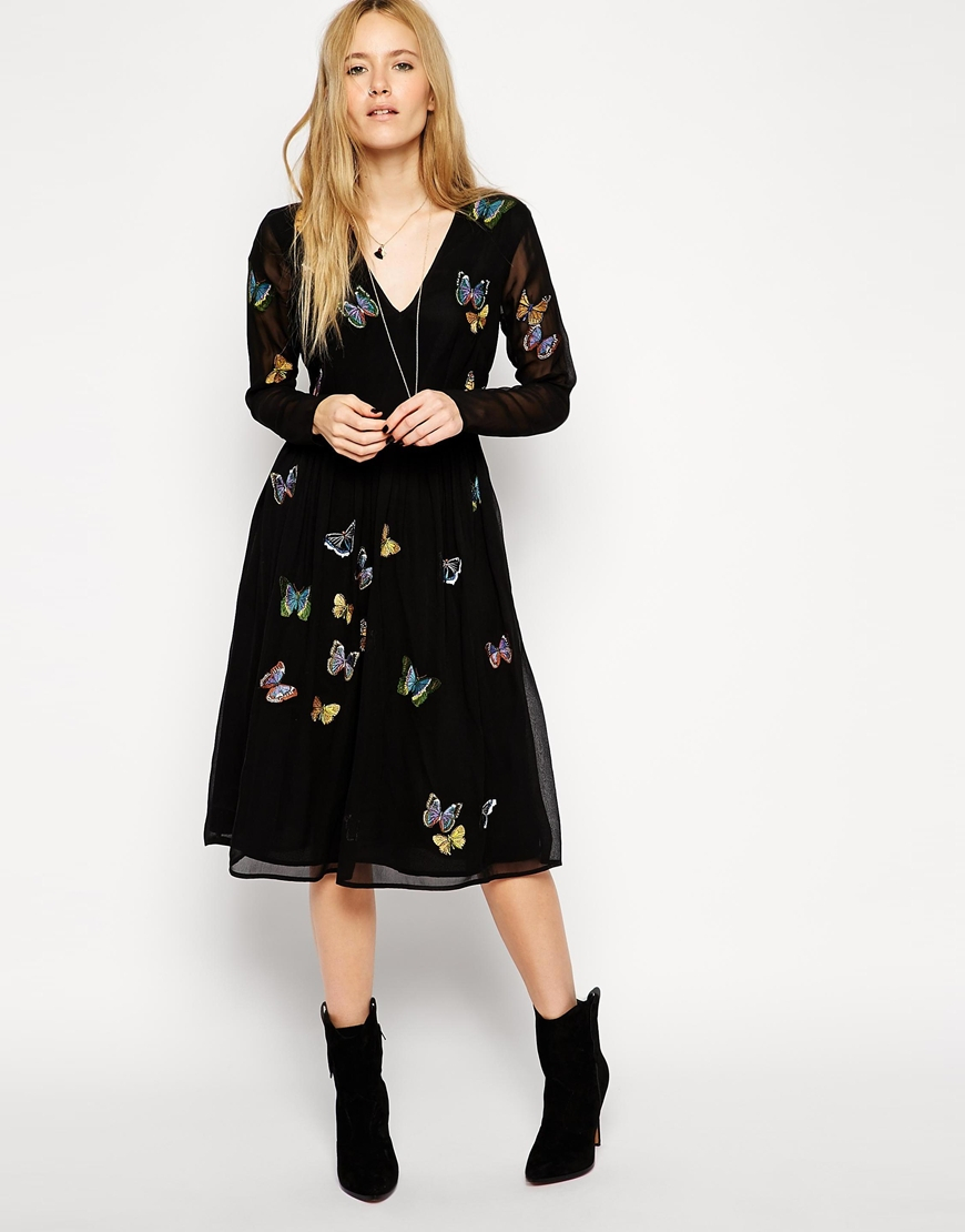 butterfly skater dress