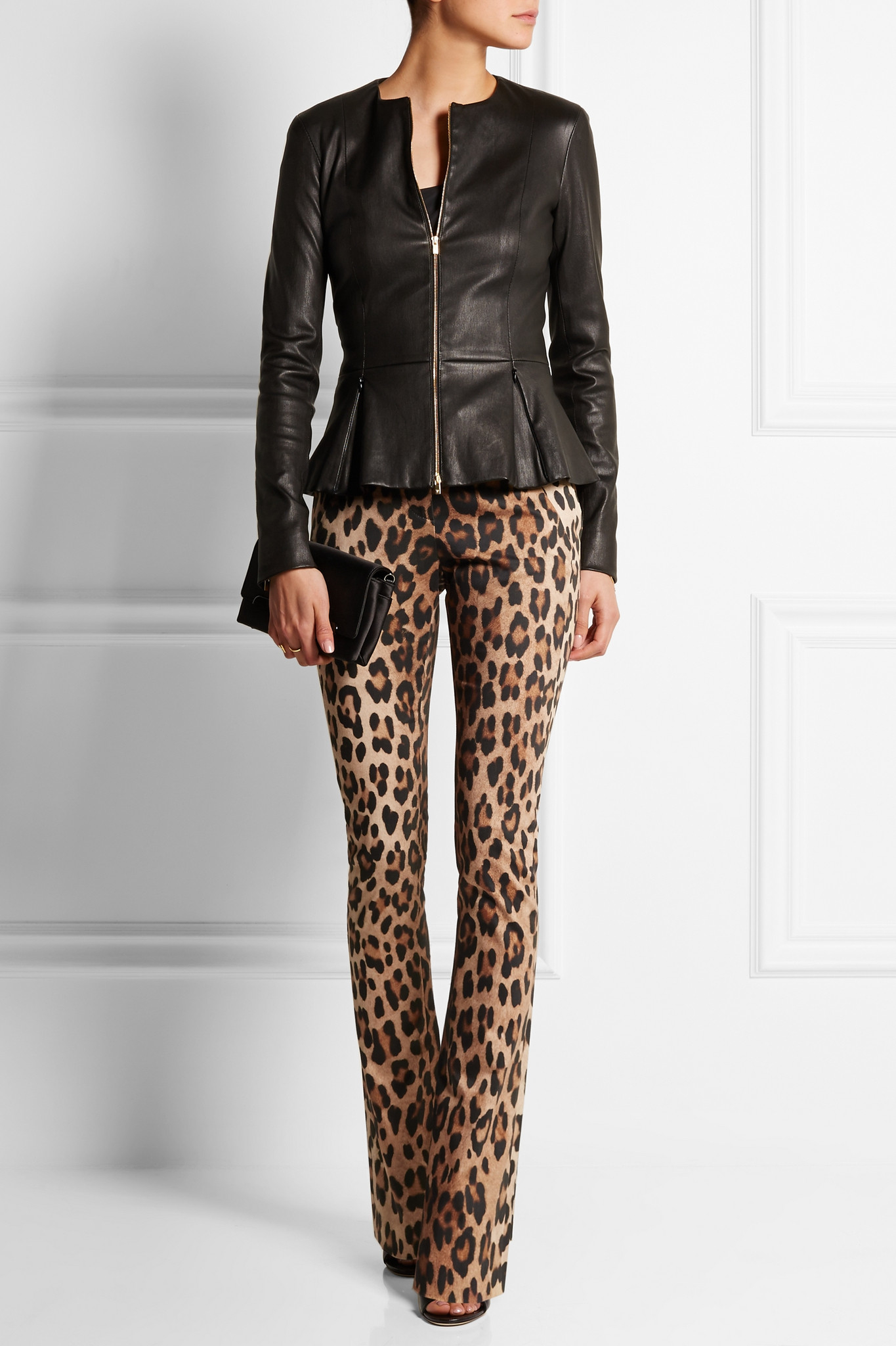 Altuzarra Terrier Leopardprint Stretchcotton Flared Pants Lyst