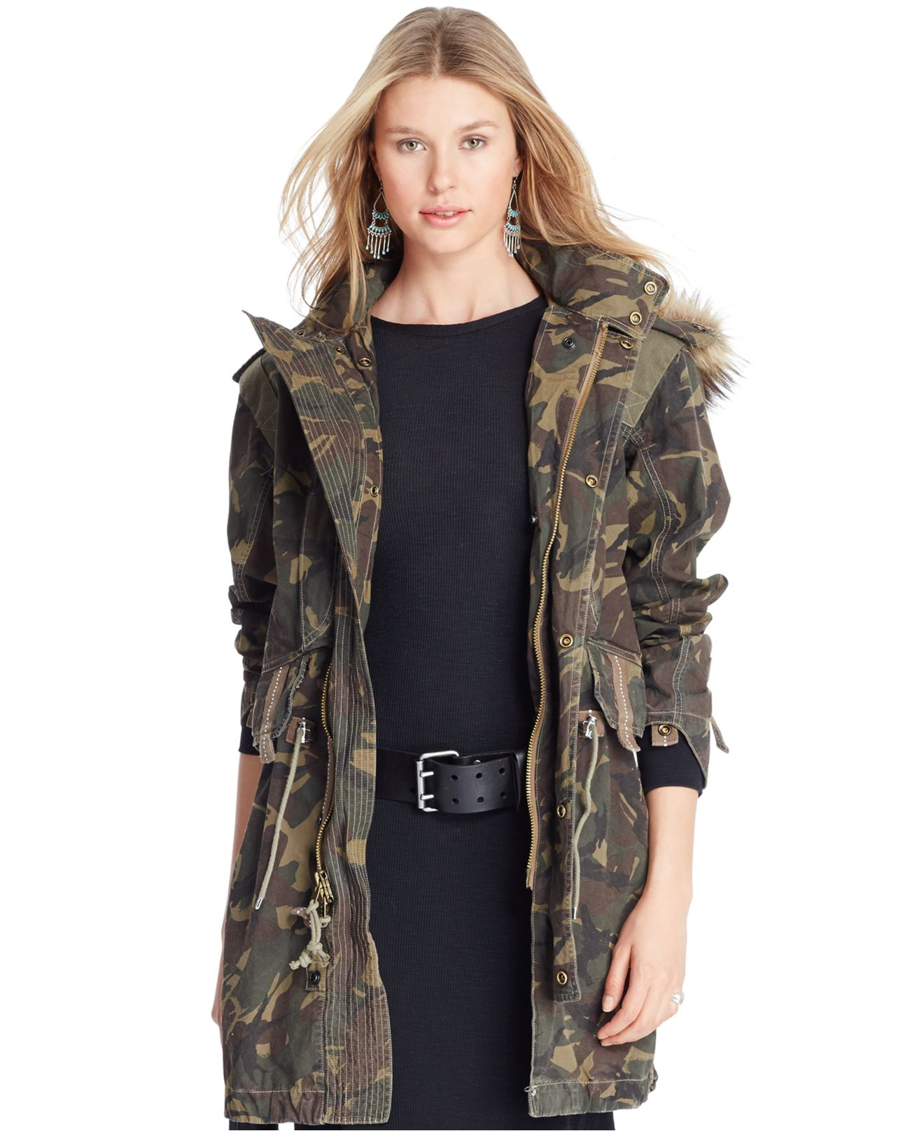 ralph lauren camo hooded utility jacket