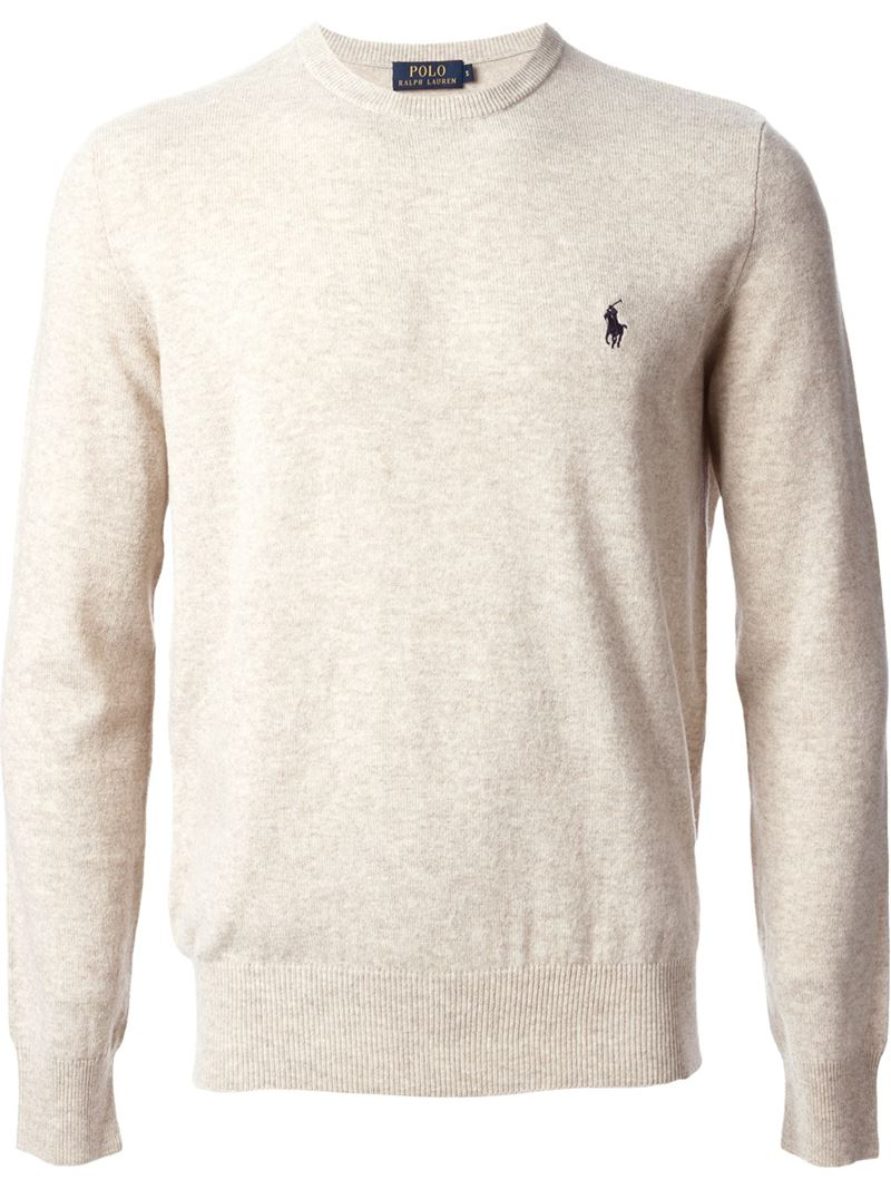 beige polo sweater