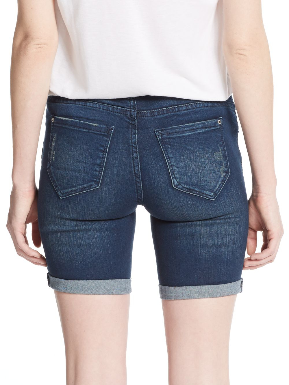 Kensie Denim Bermuda Shorts in Blue | Lyst