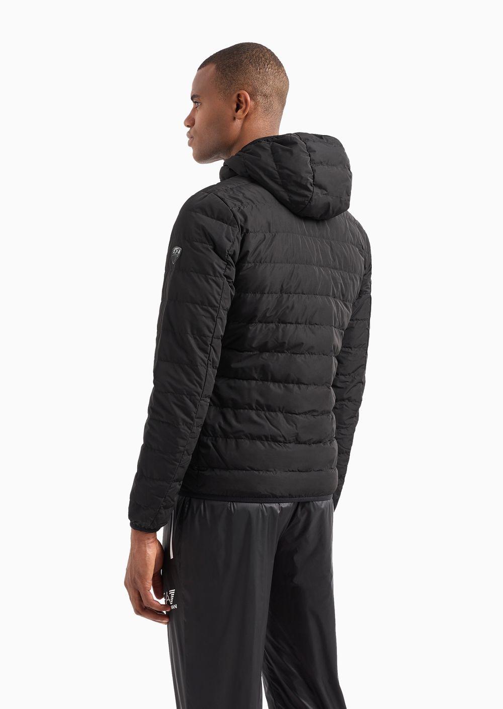 EA7 Premium Shield Packable Hooded Down Jacket in Black for Men Lyst