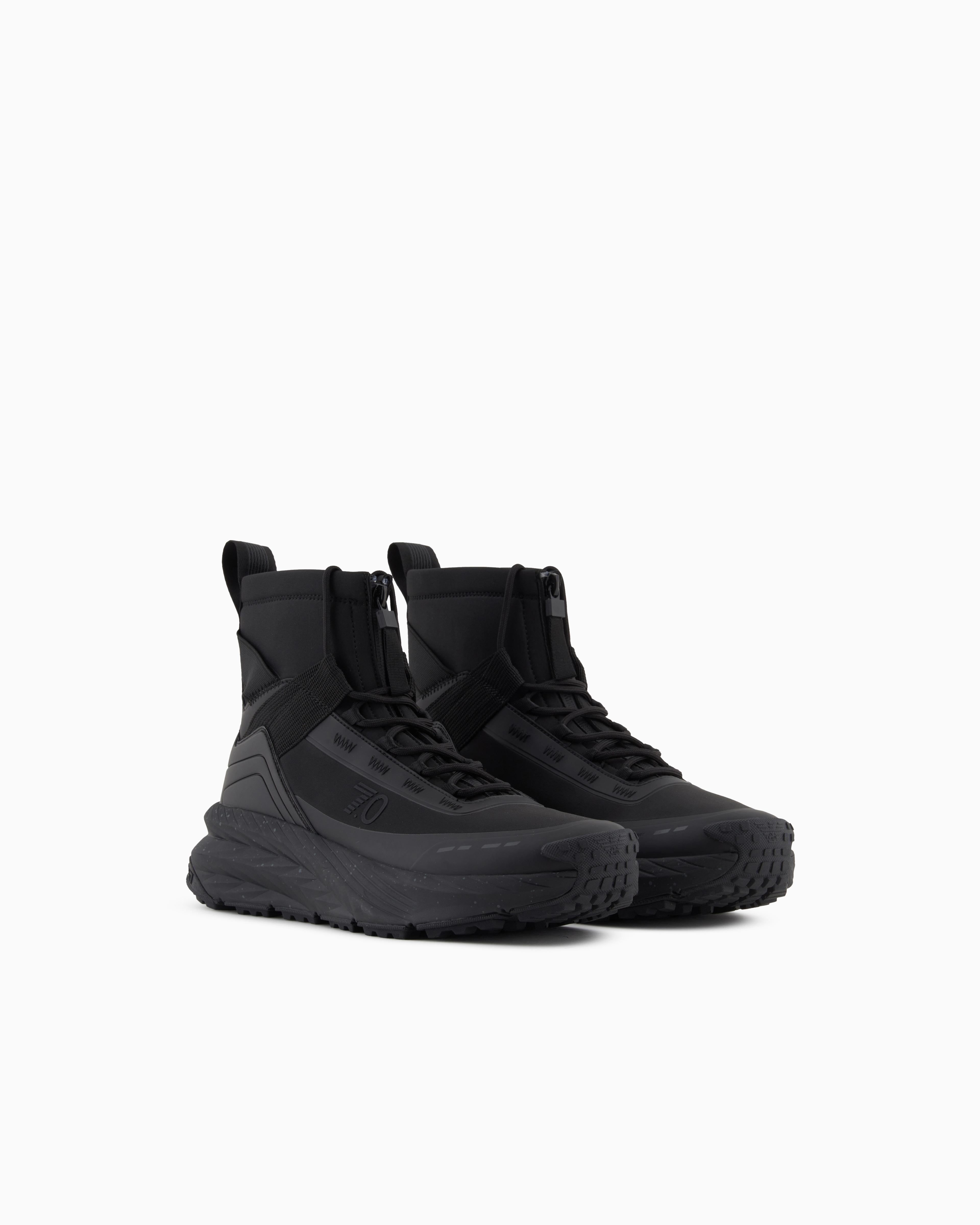 EA7 Crusher Sonic Tortoise 7.0 High-Top Sneakers in Black | Lyst UK