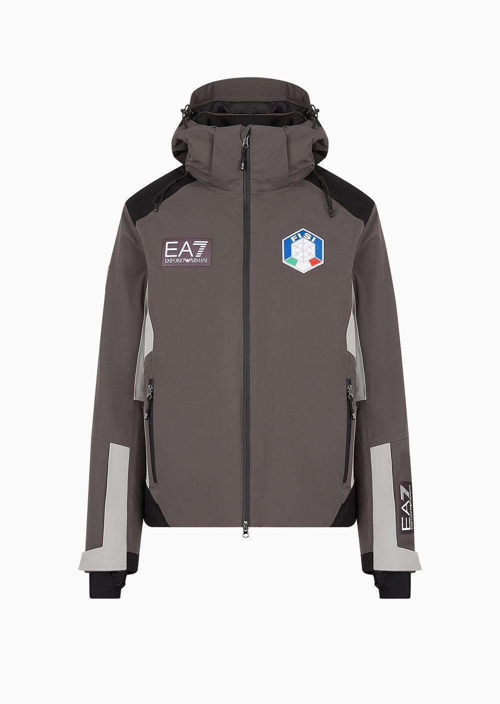 EA7 Fisi Collection Protectum7 Technical Fabric Ski Jacket in Grey for Men Lyst UK