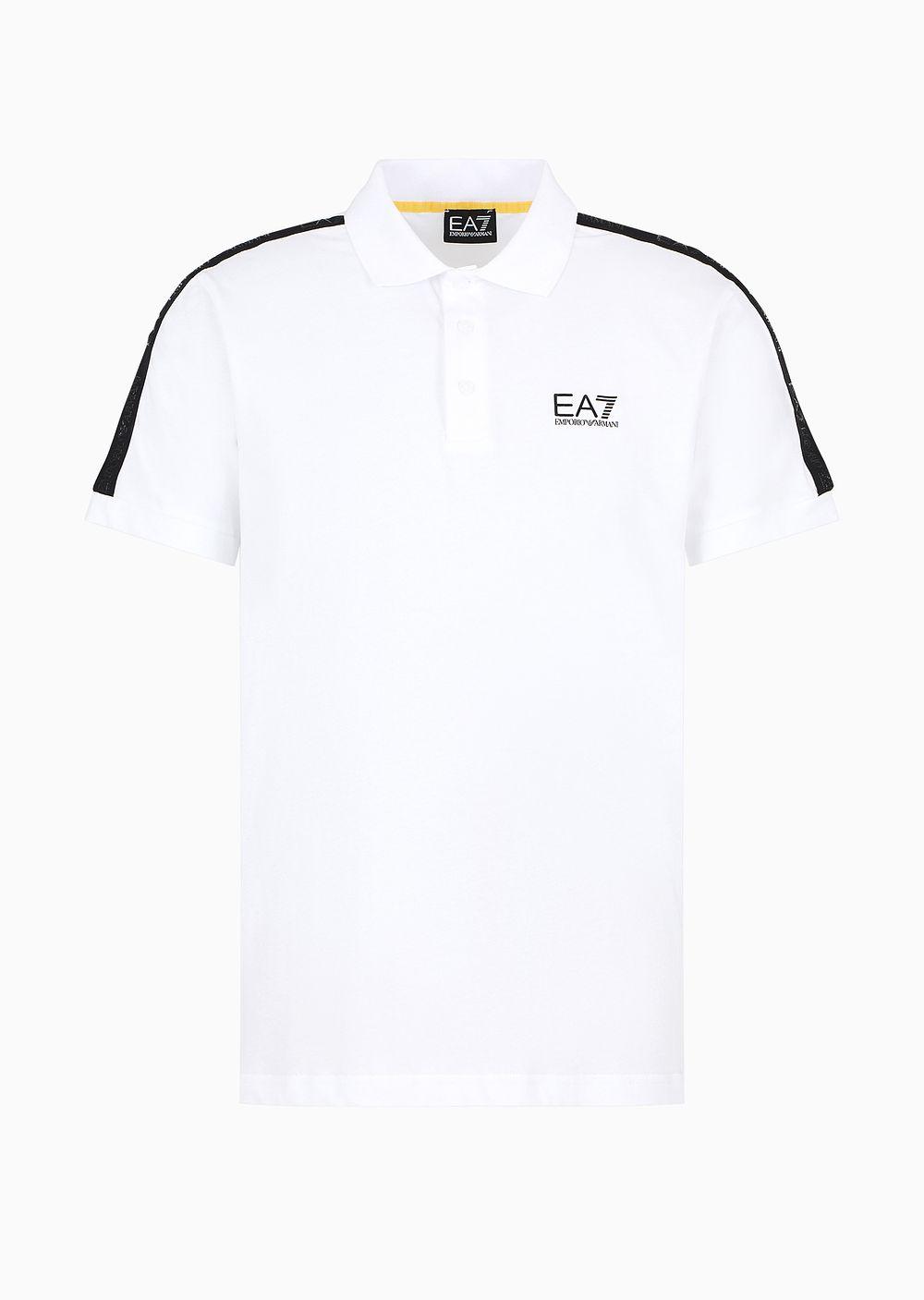 EA7 Logo Series Cotton Polo Shirt in White for Men Lyst UK