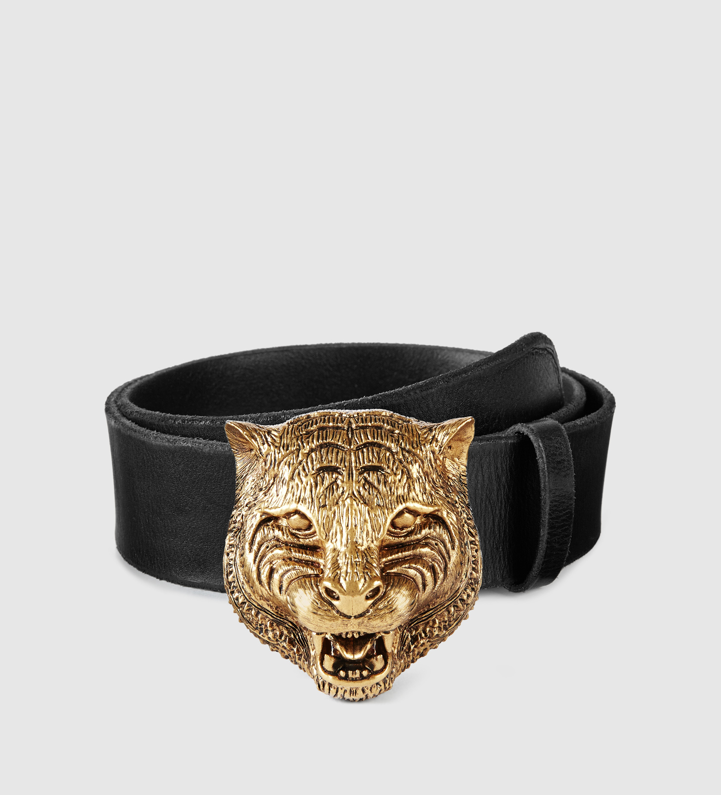 gucci belt feline head