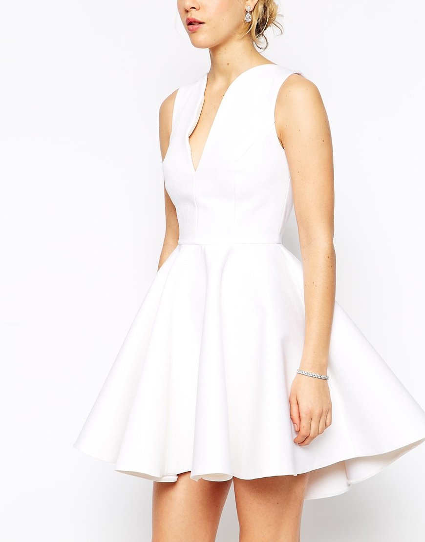 asos white skater dress