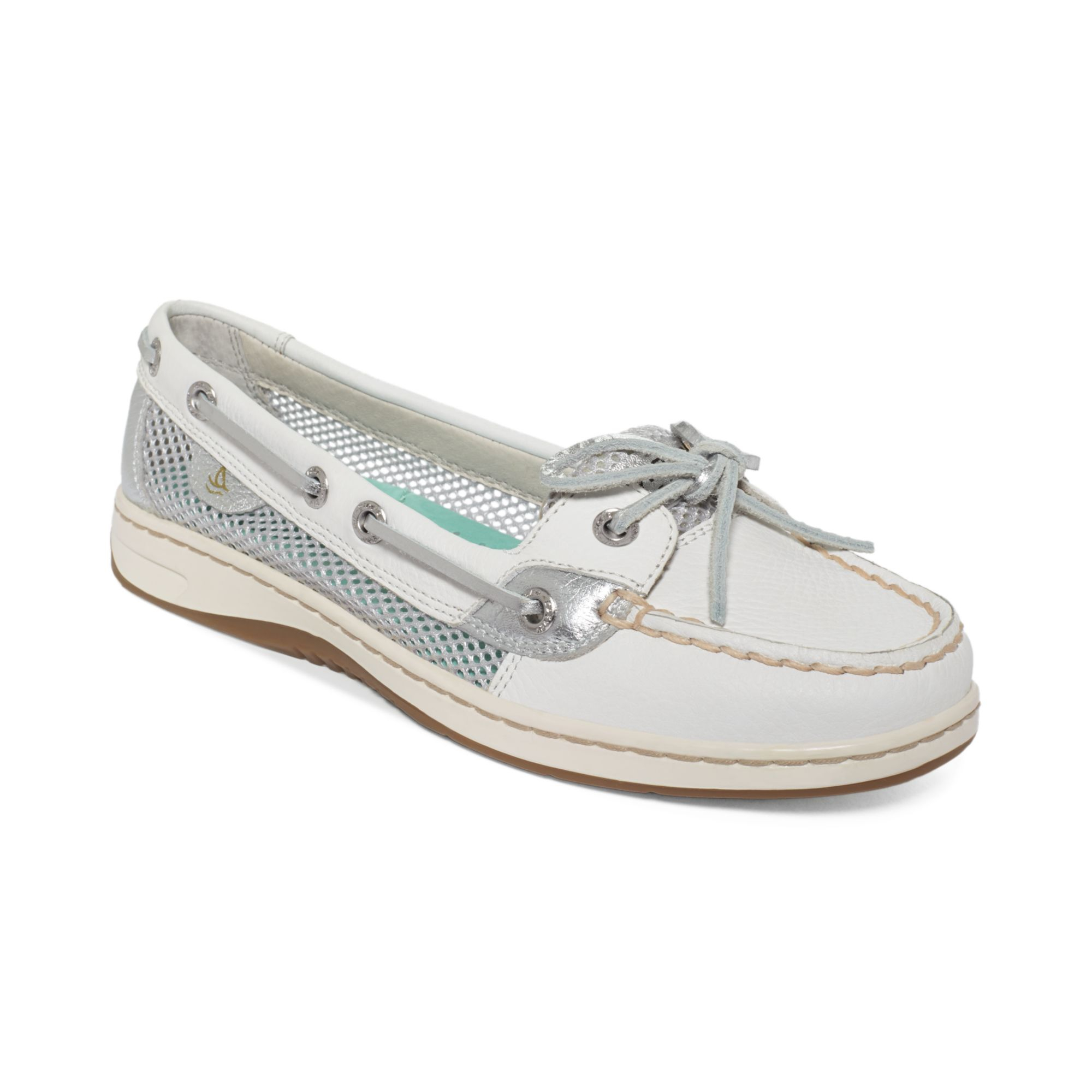 womens white sperry boat shoes
