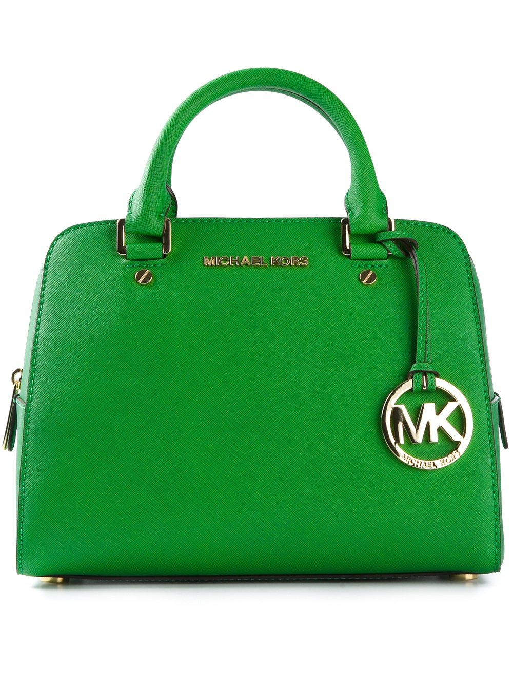 MICHAEL Michael Kors Logo Fob Bowling Bag in Green | Lyst