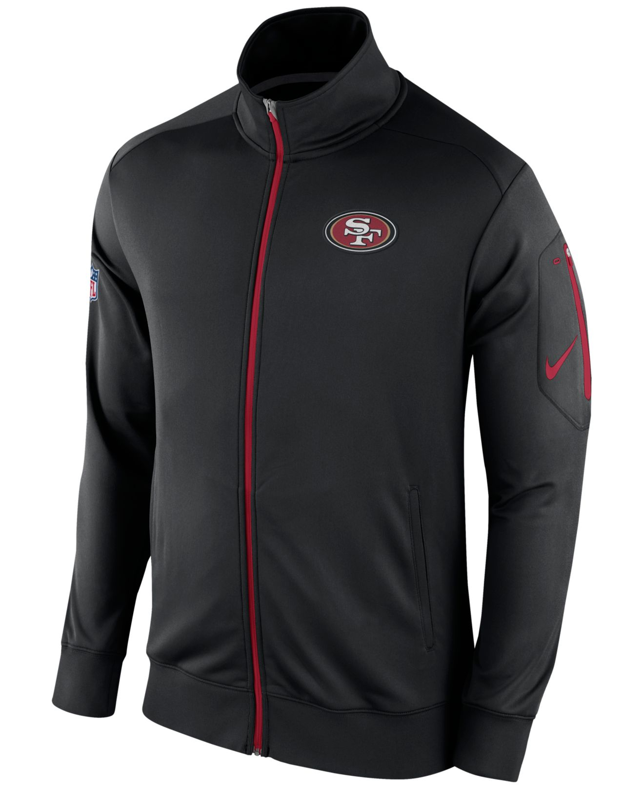 Nike Men's San Francisco 49ers Empower Jacket in Black/Red (Black) for ...