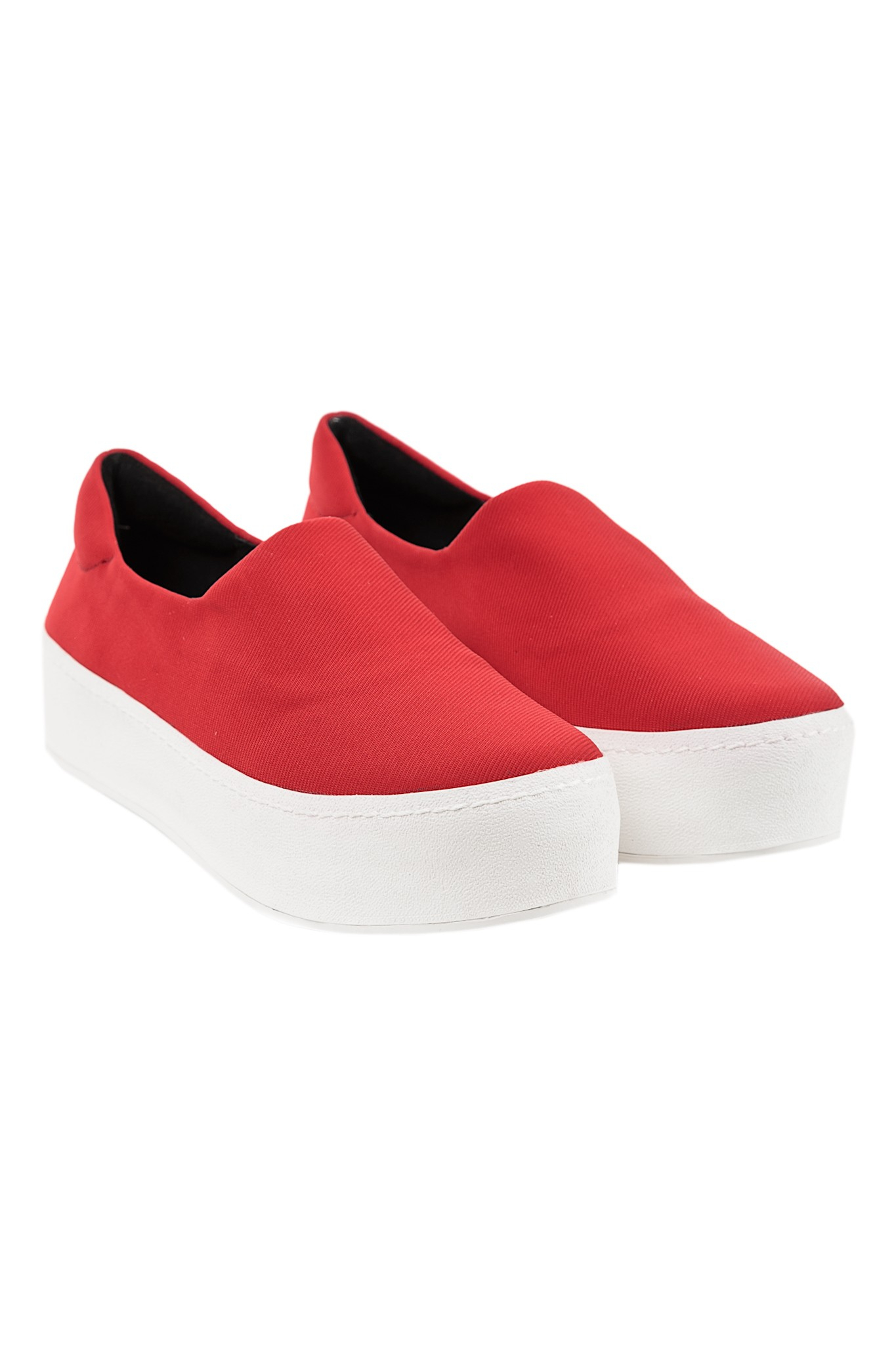 Opening Ceremony Slip On Platform Sneakers in Red | Lyst