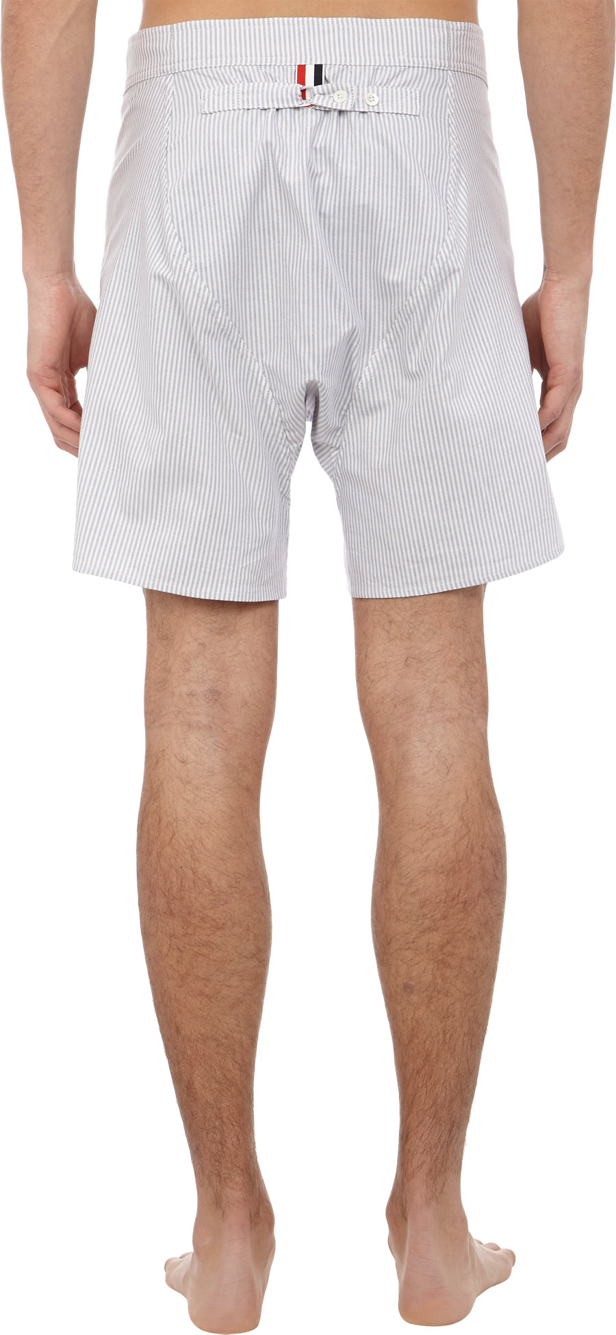 Lyst Thom Browne Stripe Oxford Cloth Boxer Shorts in Gray for Men