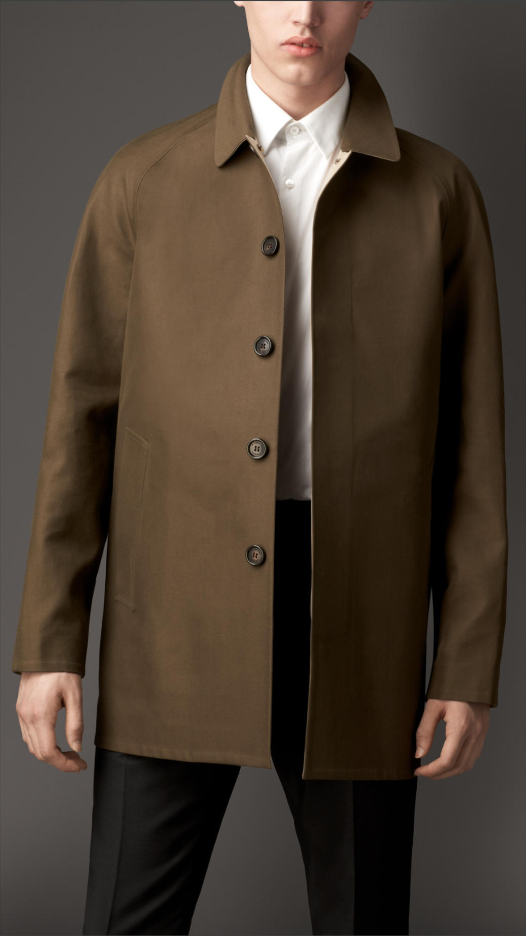 Lyst - Burberry Cotton Gabardine Car Coat in Natural for Men