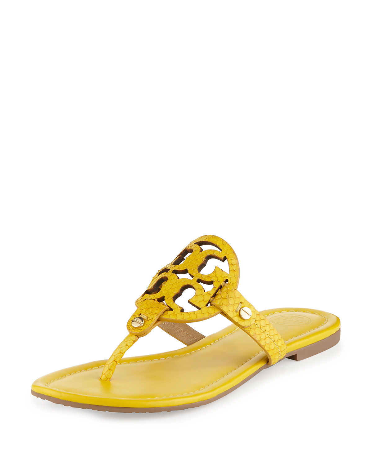 tory burch yellow miller sandals