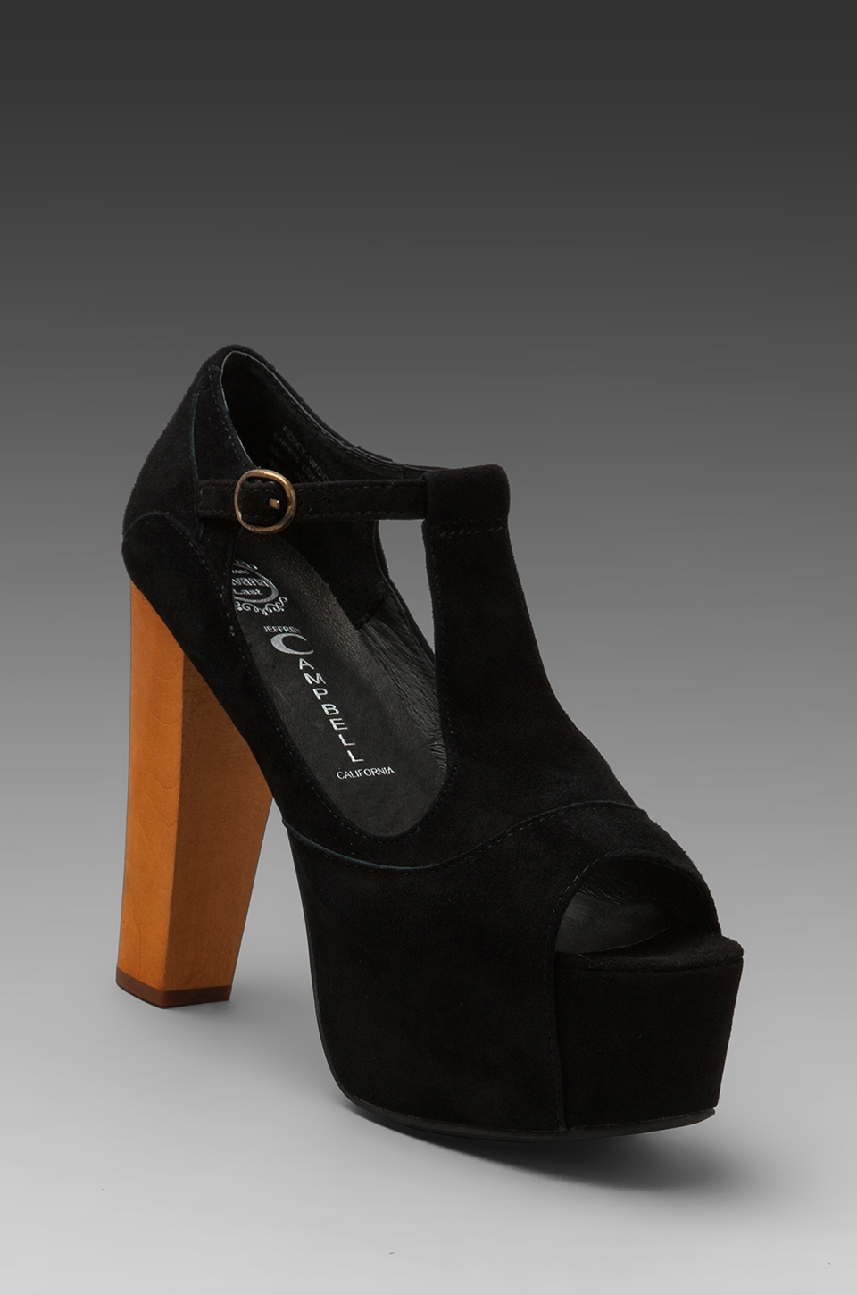 Jeffrey Campbell Foxy Platform W Wood Heel in Black Lyst