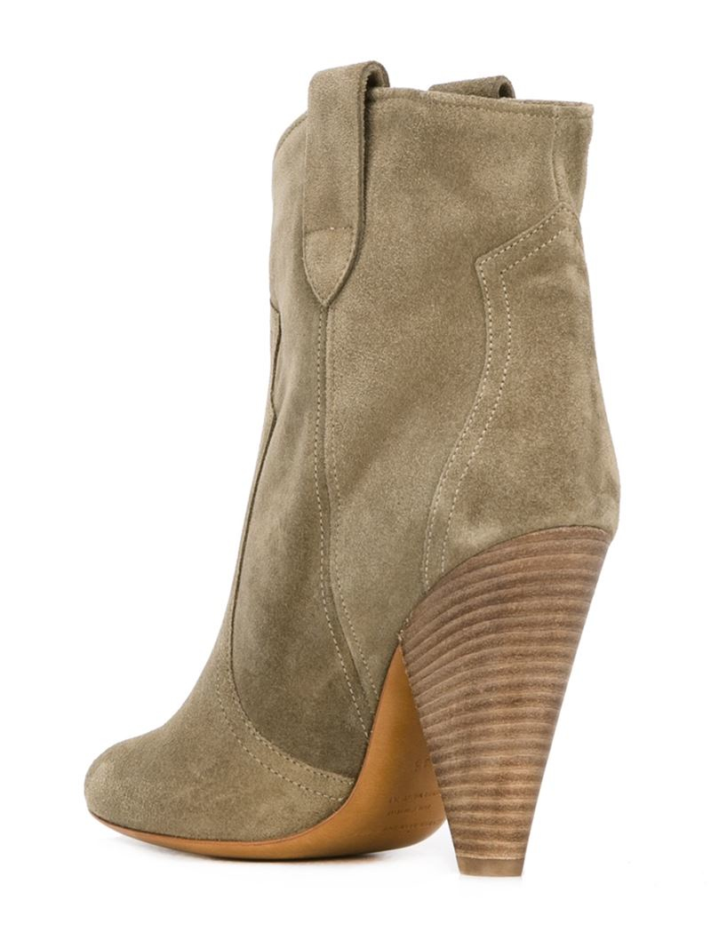 Isabel Marant Suede Étoile 'roxann' Boots in Grey (Gray) | Lyst