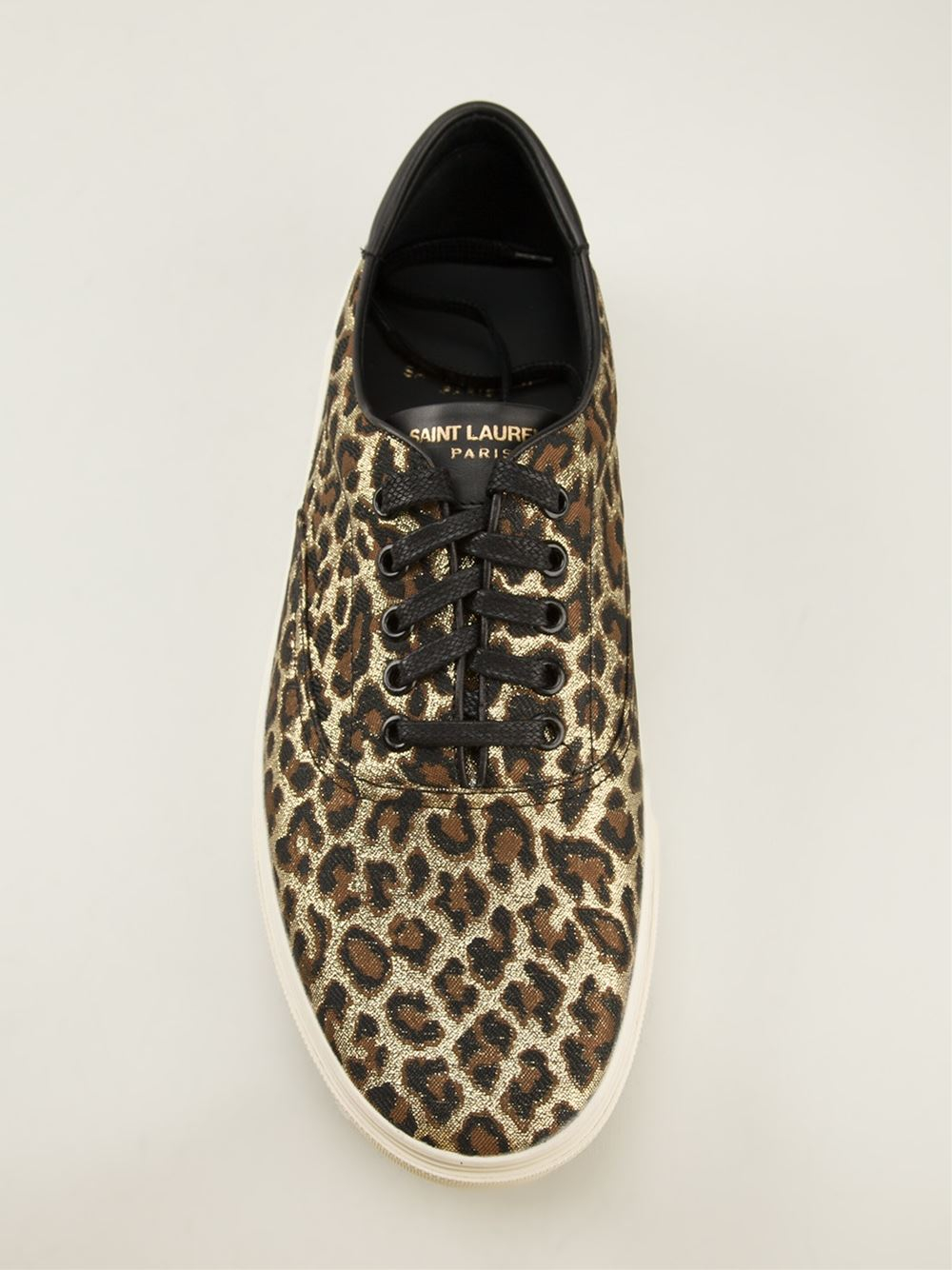 Saint Laurent Leopard Print Sneakers in 