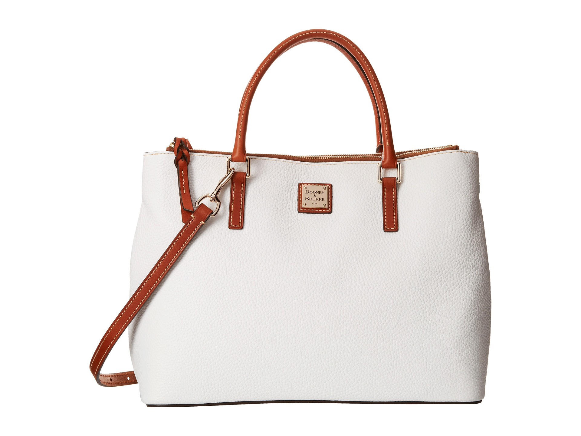 Dooney & Bourke Pebble Willa Zip Satchel in White