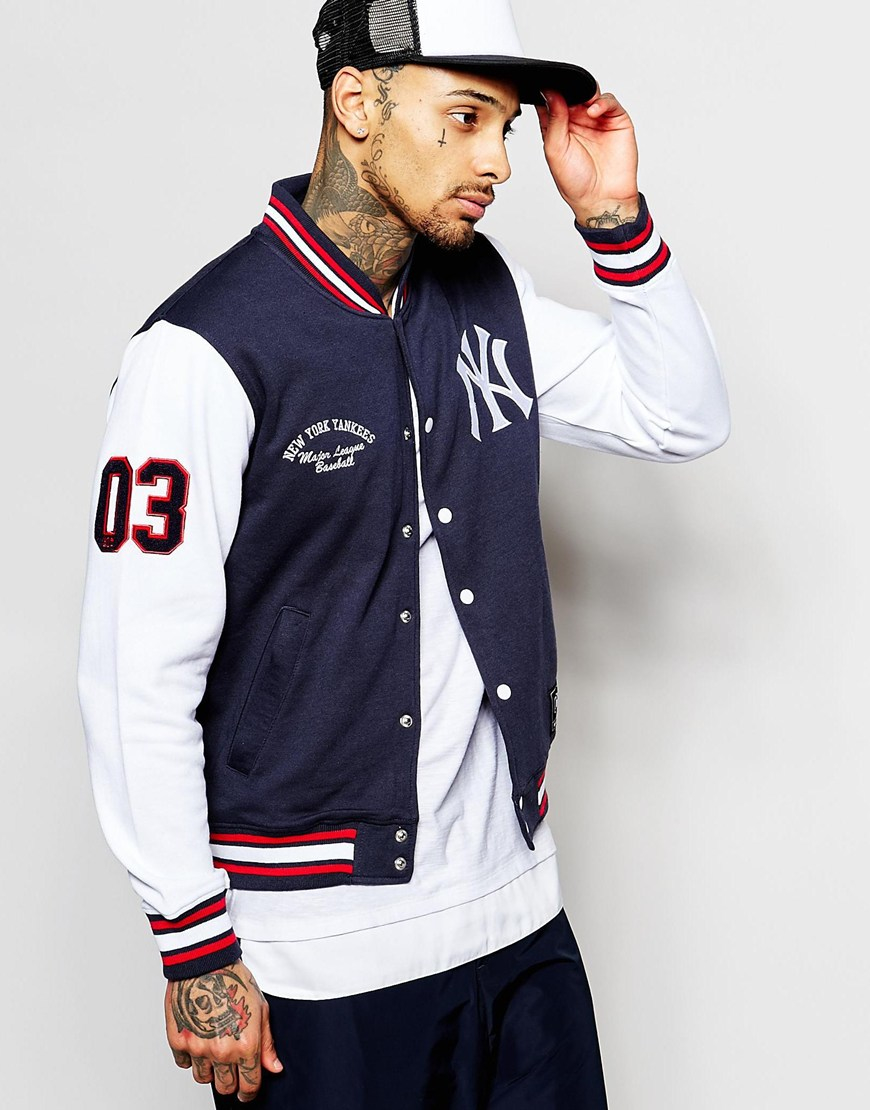 Majestic Synthetic New York Yankees Varsity Jacket in Navy (Green) for Men  | Lyst