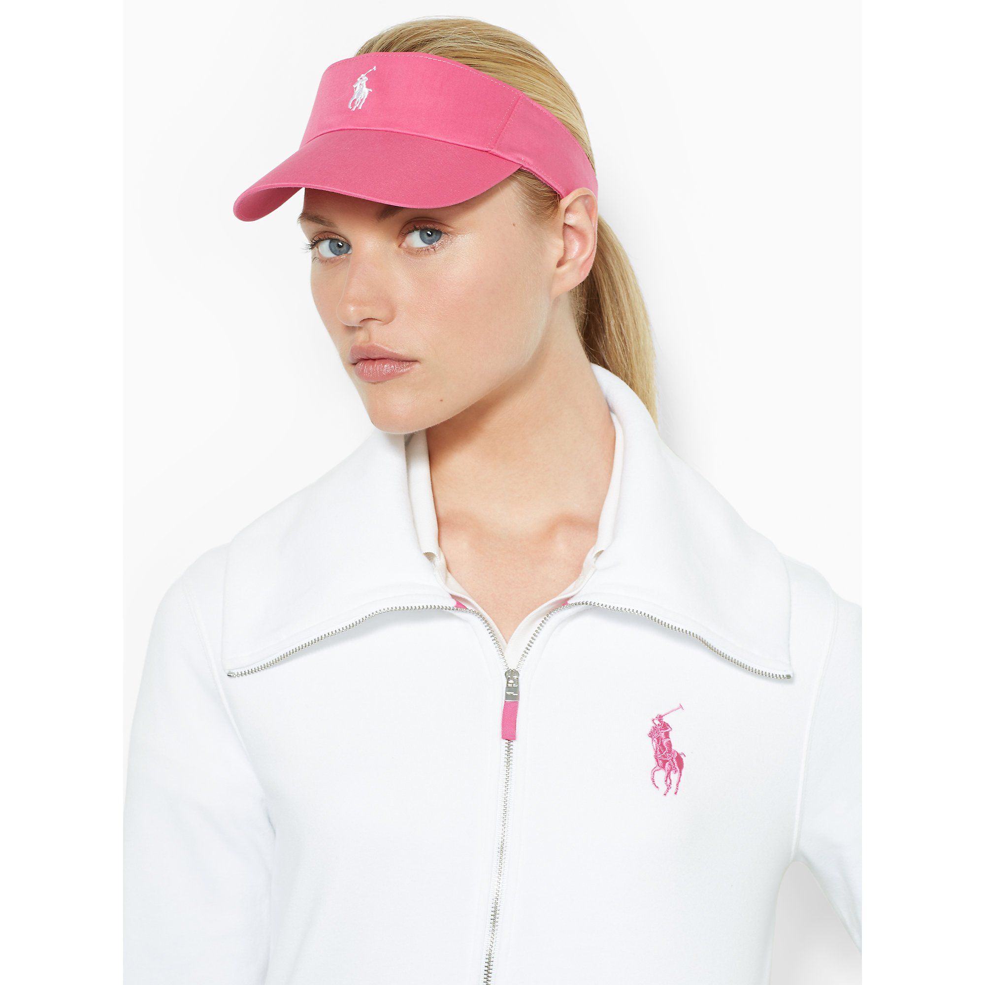 Ralph Lauren Golf Twill Reflex Visor in Pink | Lyst