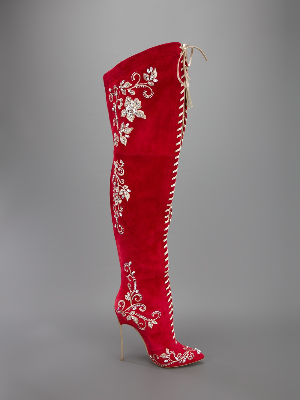 casadei red boots